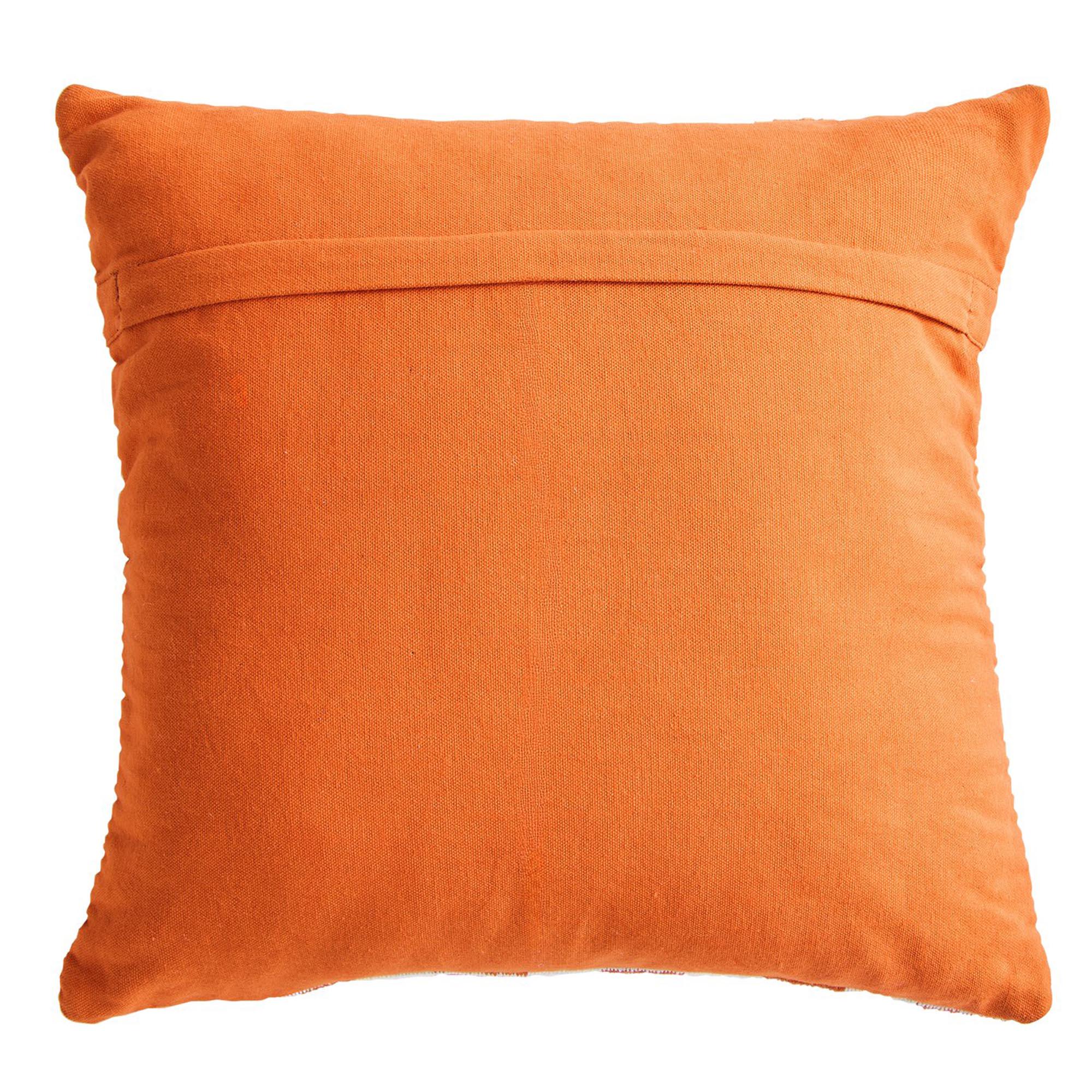 Habitat Mid Century Woven Cushion - 43x43 - Blue & Rust thumbnail 3
