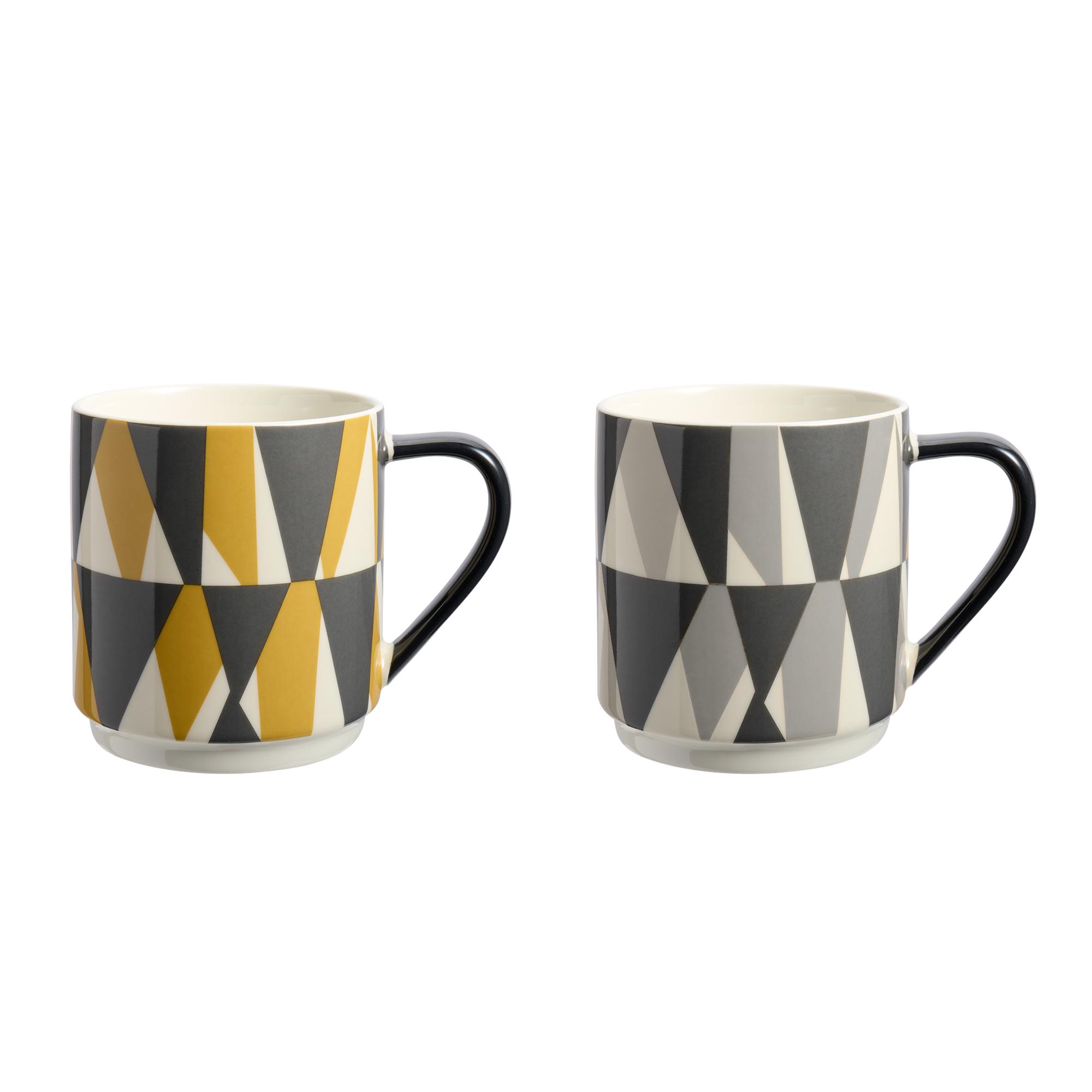 Sainsbury's Home Stacking Geo Triangles Mug Assortment thumbnail 4