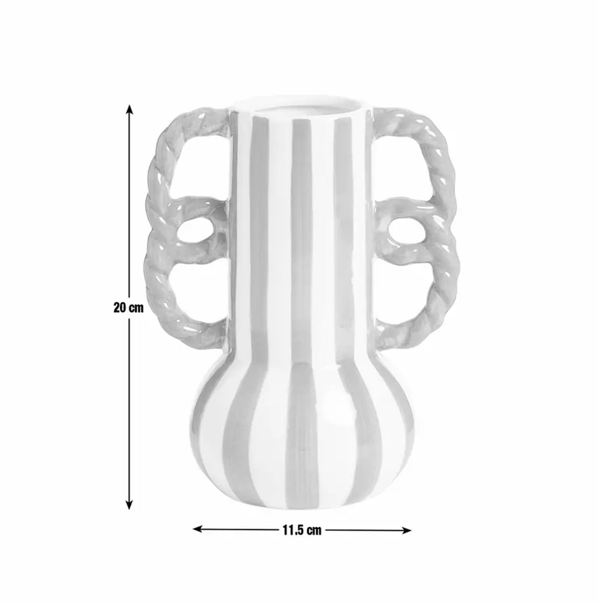 Habitat Stripe Vase With Wavy Handles thumbnail 5