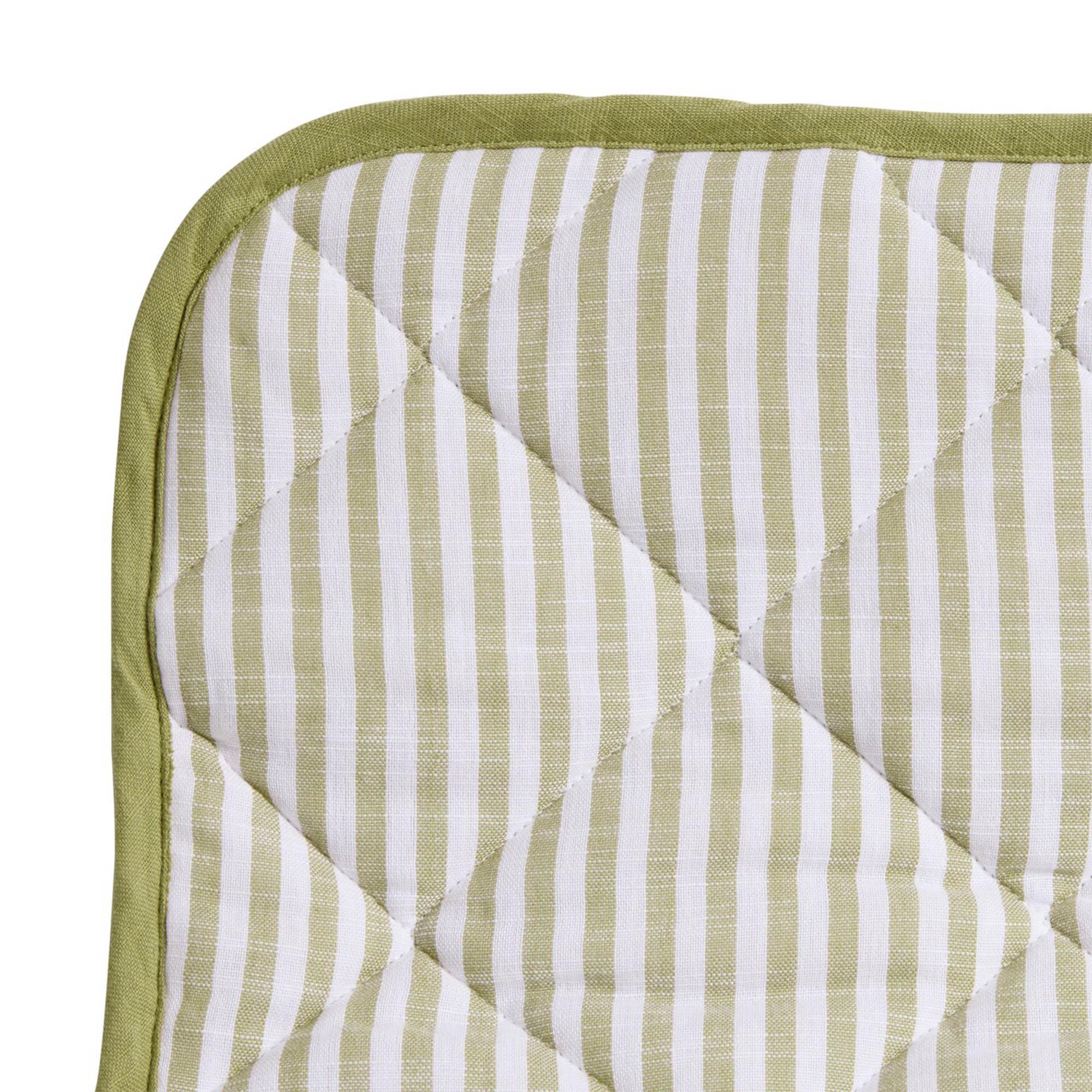 Habitat Yarn Dye Striped Bedding Set  - Olive Green thumbnail 3