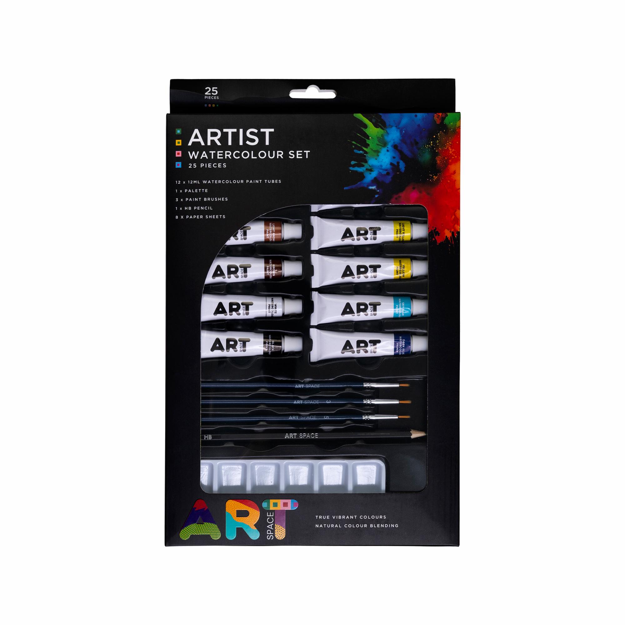 ArtSpace Pack of 25 Watercolour Art Set