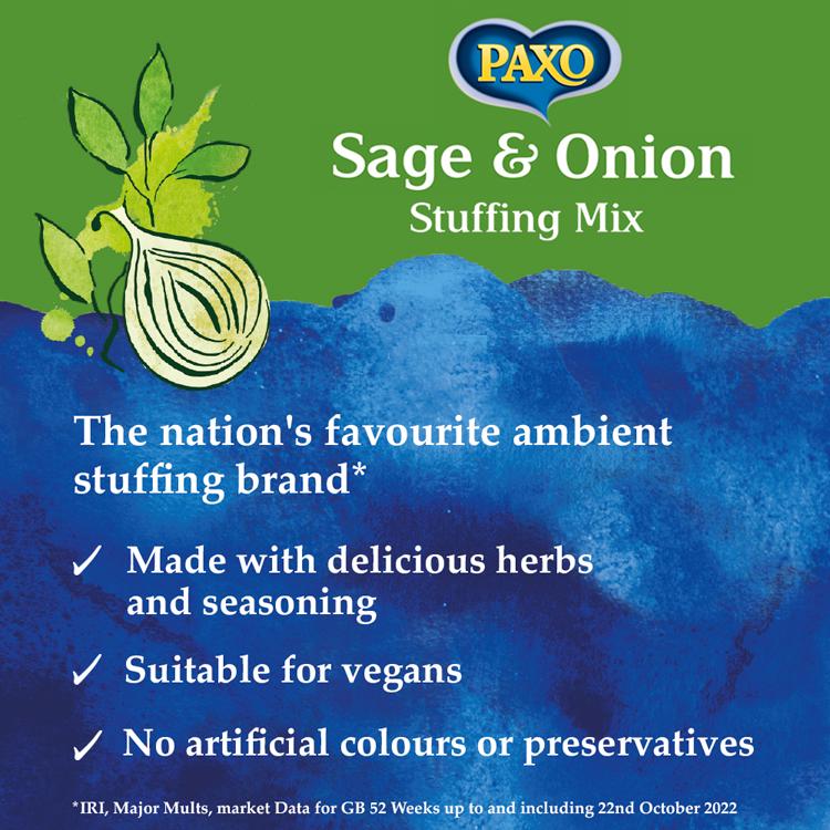 Paxo Sage & Onion Stuffing Mix 85g thumbnail 3