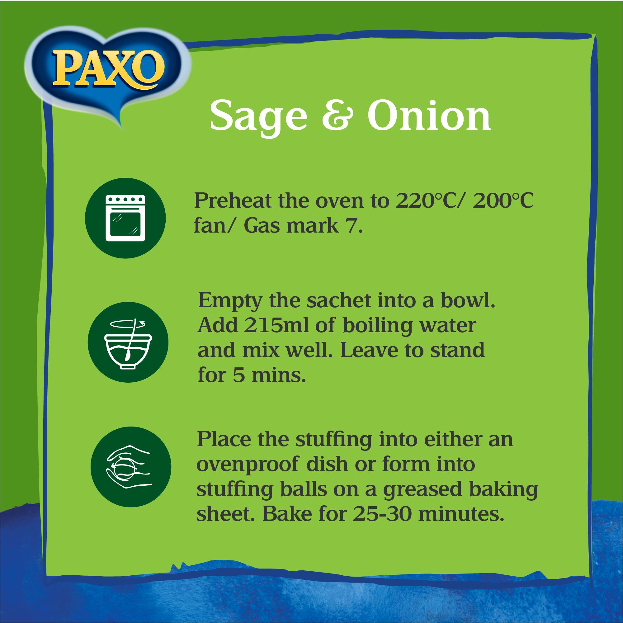 Paxo Sage & Onion Stuffing Mix 85g thumbnail 4