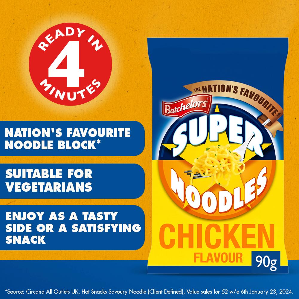 Batchelors Super Noodles Chicken Flavour 90g thumbnail 2