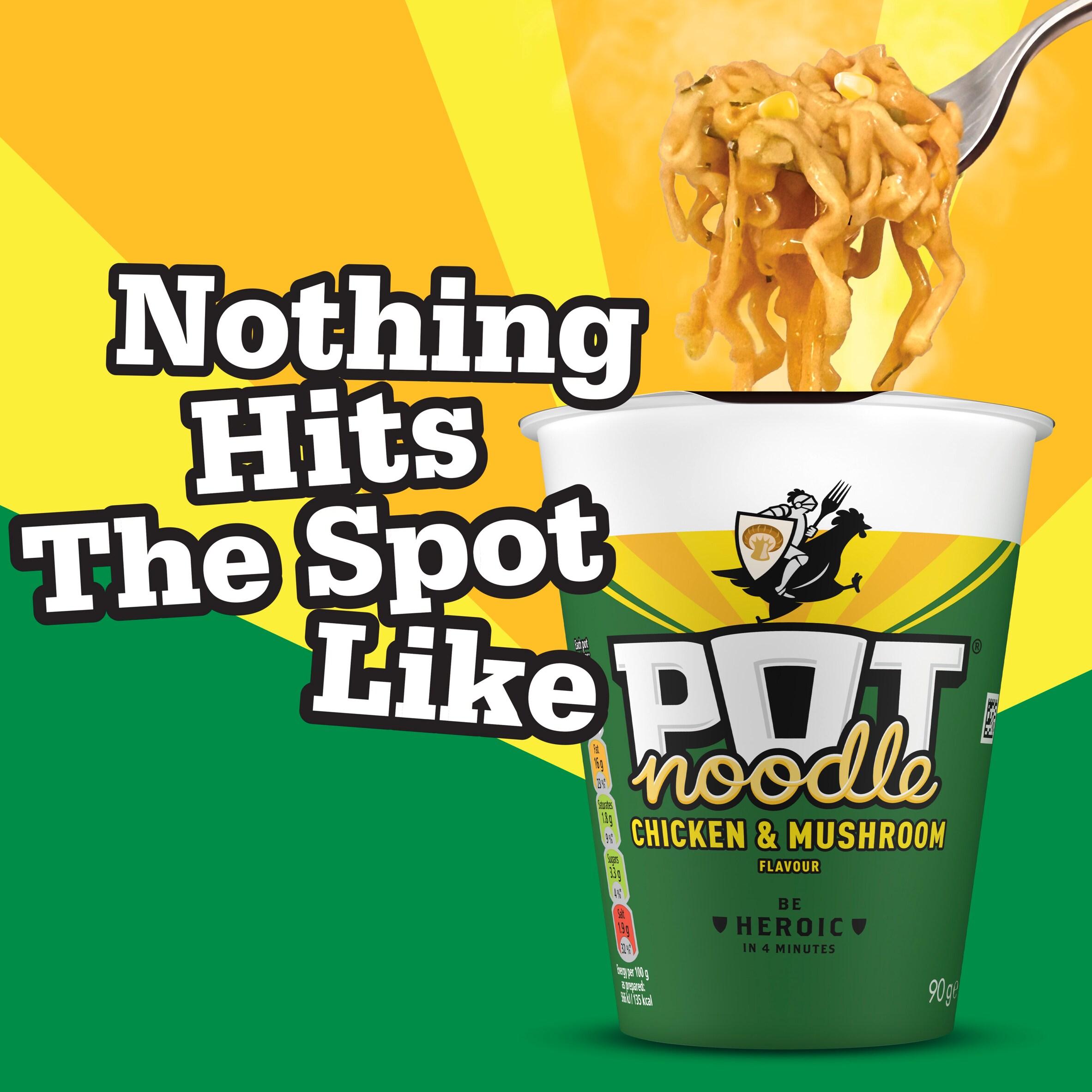 Pot Noodle 90g Chicken & Mushroom Instant Noodles thumbnail 4