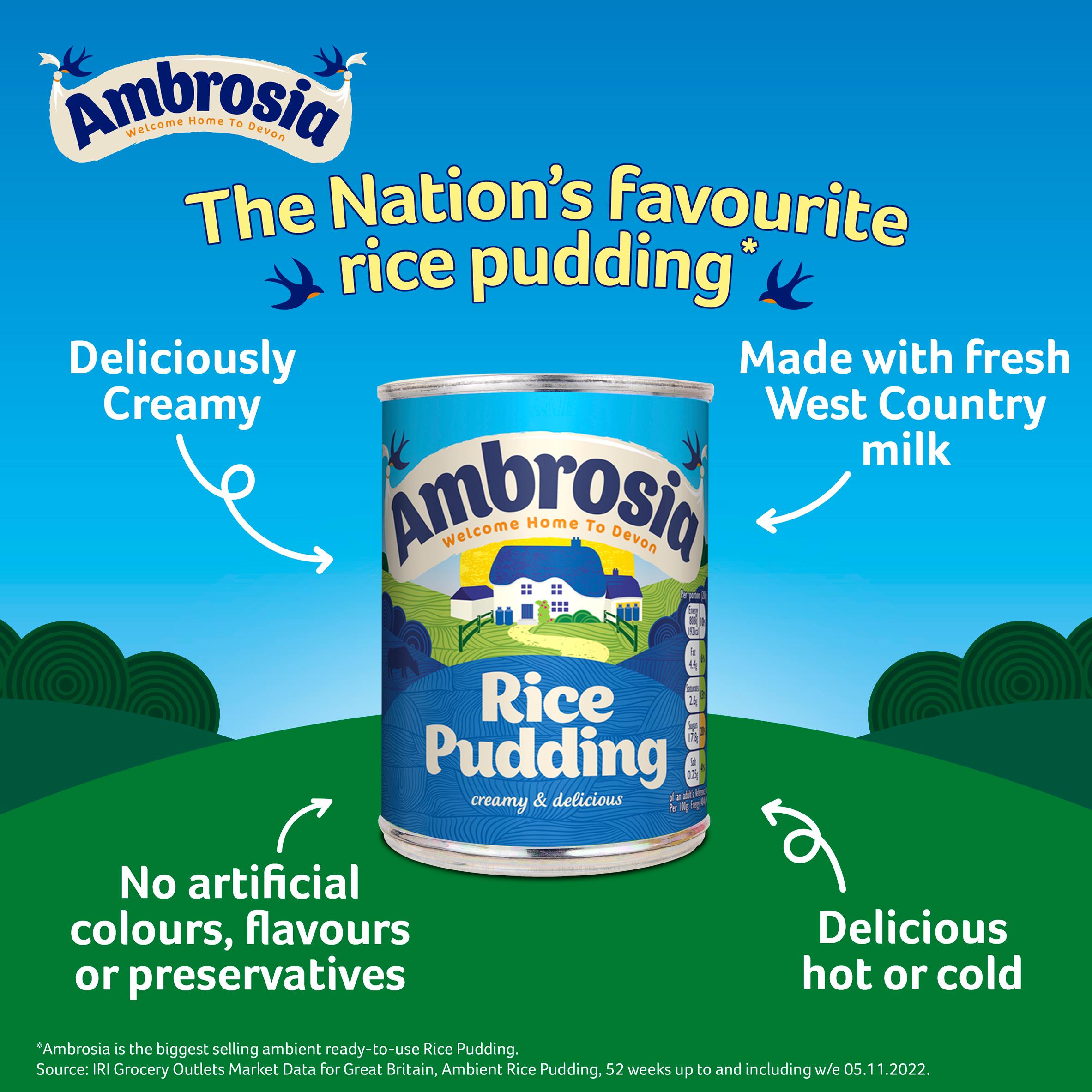 Ambrosia 400g Rice Pudding Dessert Can thumbnail 4