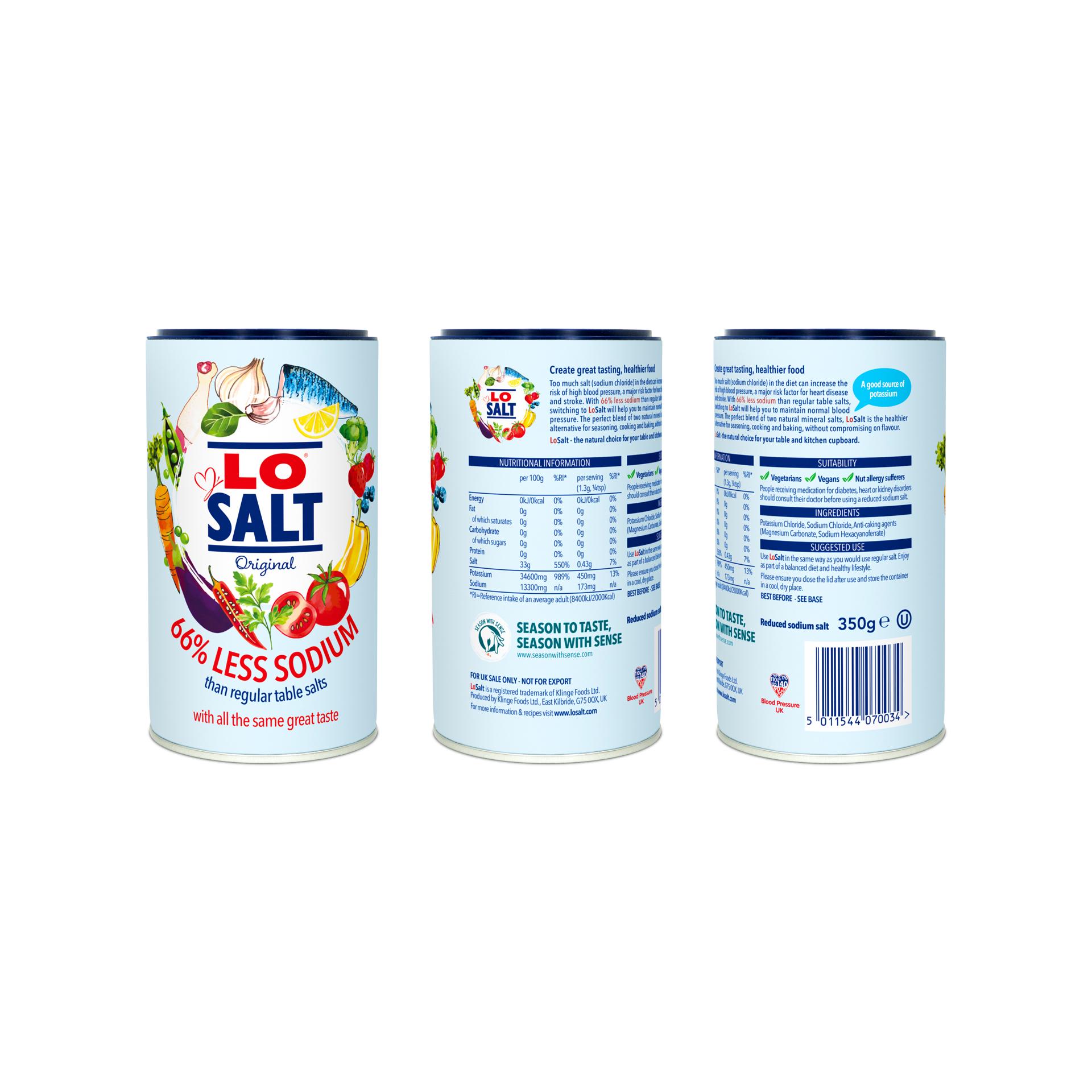 LoSalt Reduced Sodium Salt Alternative 350g thumbnail 2