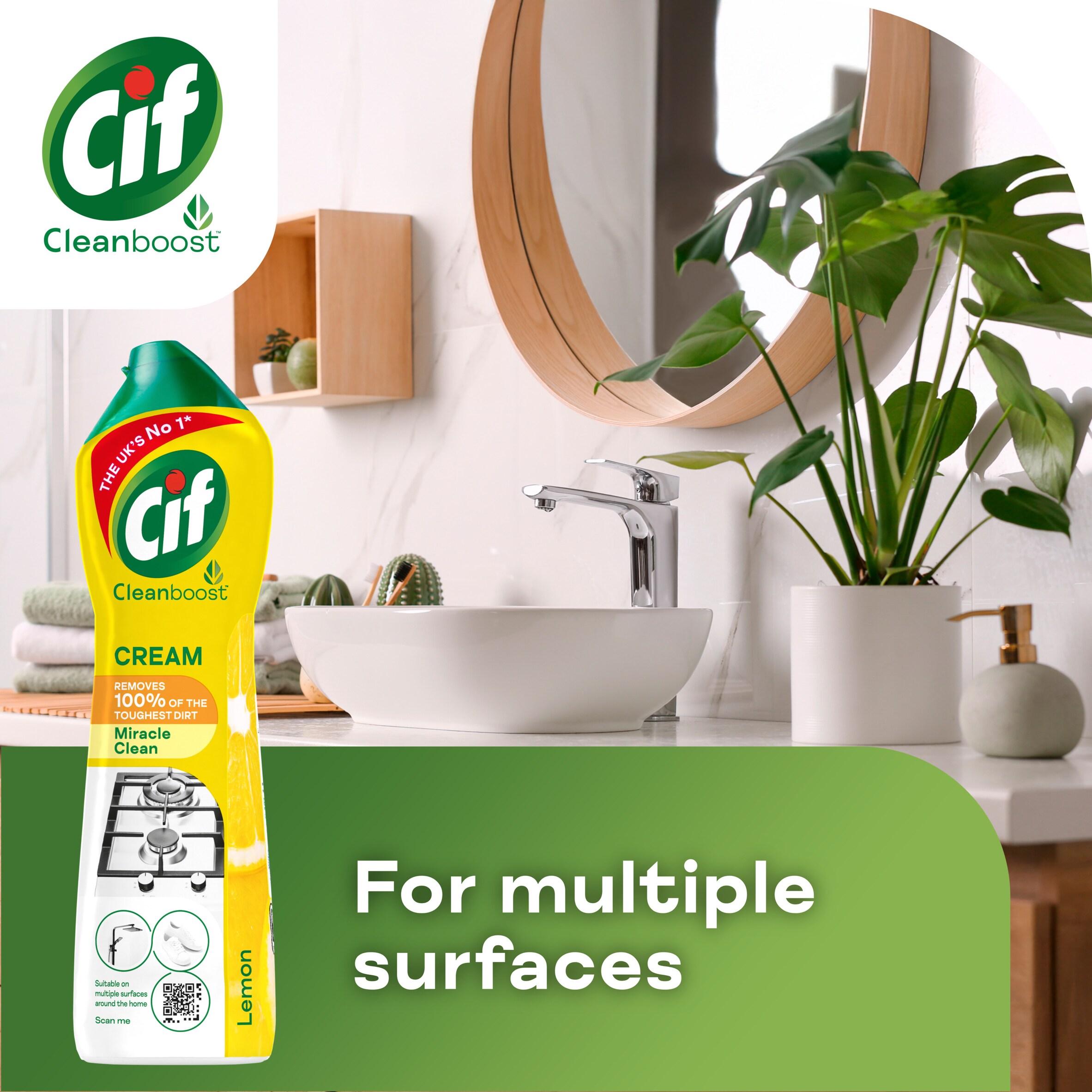 Cif Lemon Cream Cleaner Multipurpose 500ml thumbnail 2