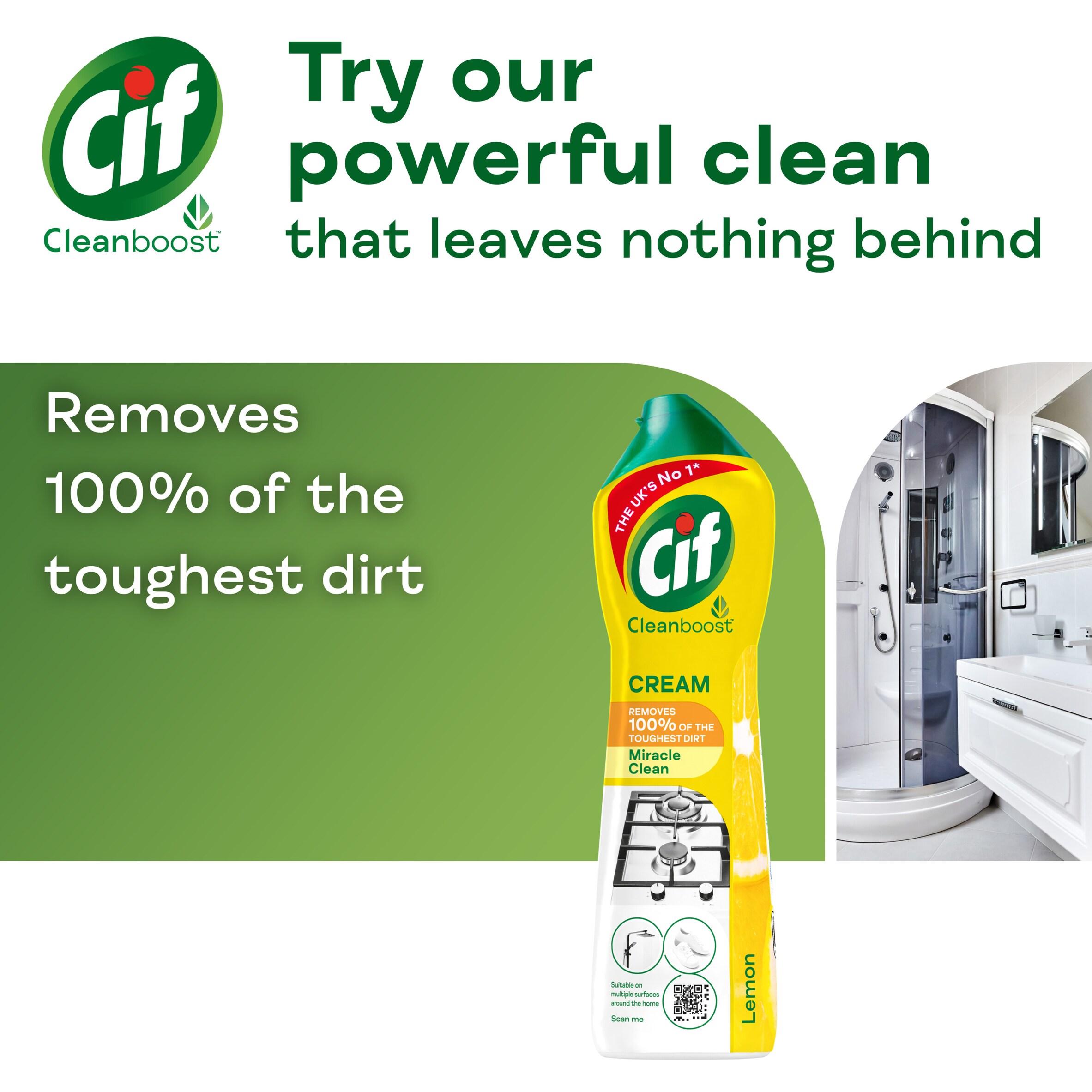 Cif Lemon Cream Cleaner Multipurpose 500ml thumbnail 4