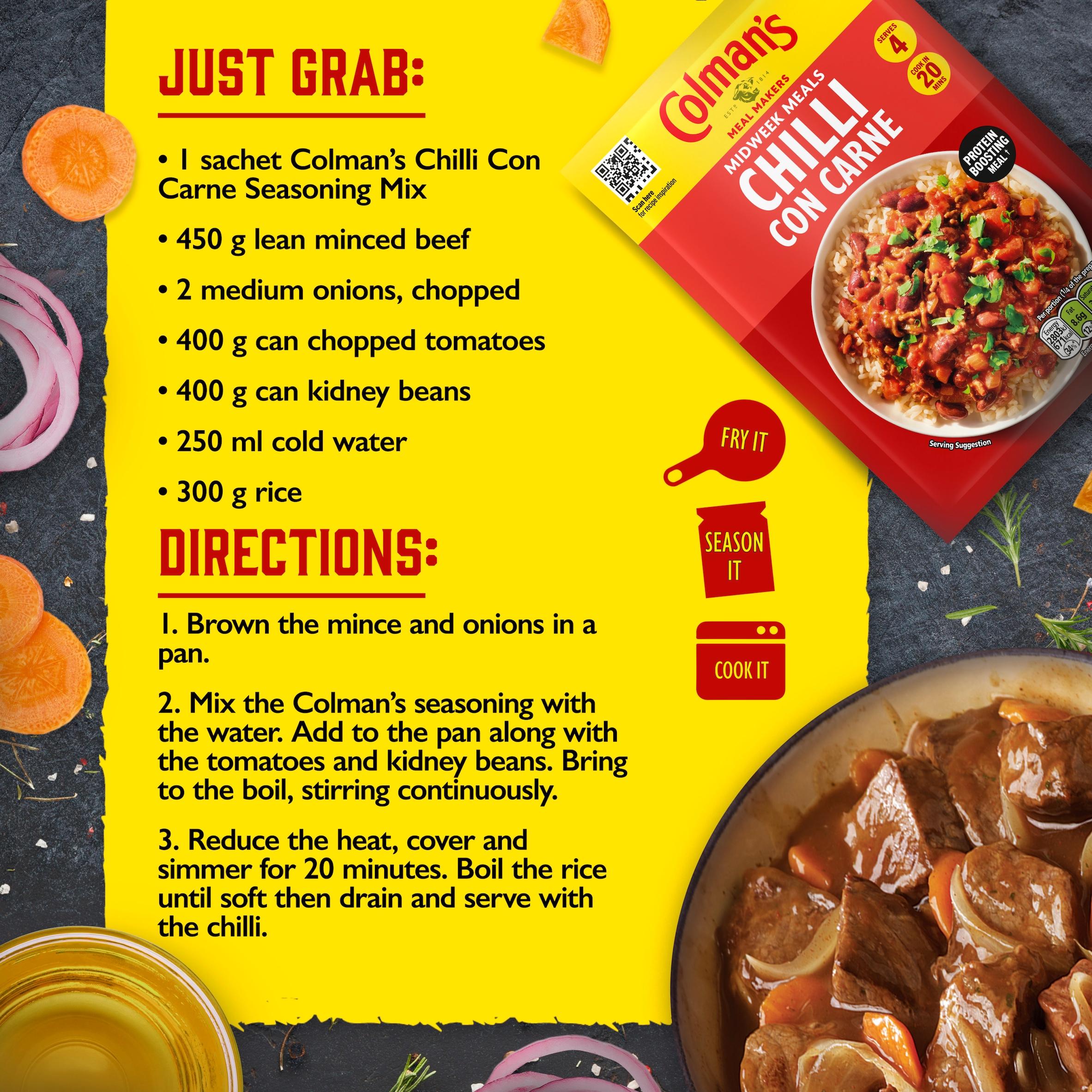 Colman's Recipe Mix Chilli Con Carne 50g thumbnail 2