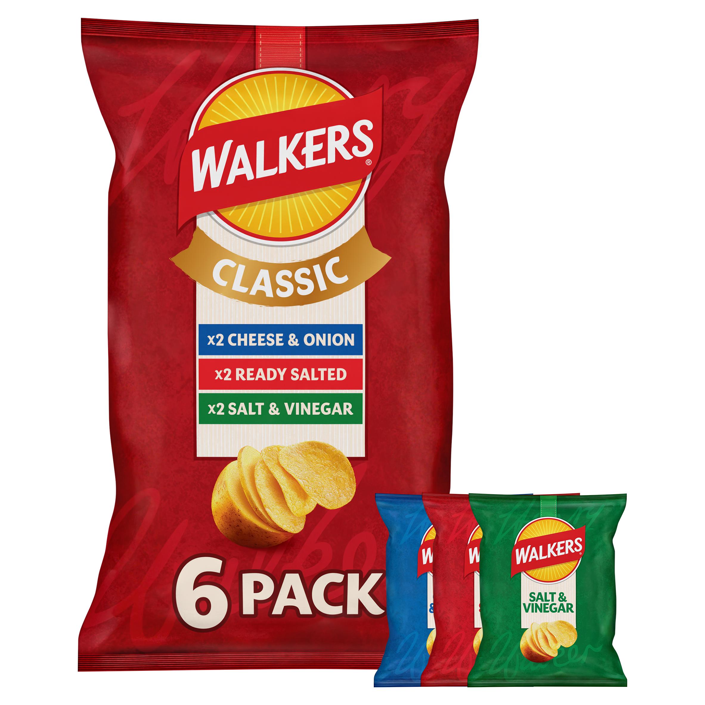 Walkers Classic Variety Multipack Crisps 6x25g thumbnail 2