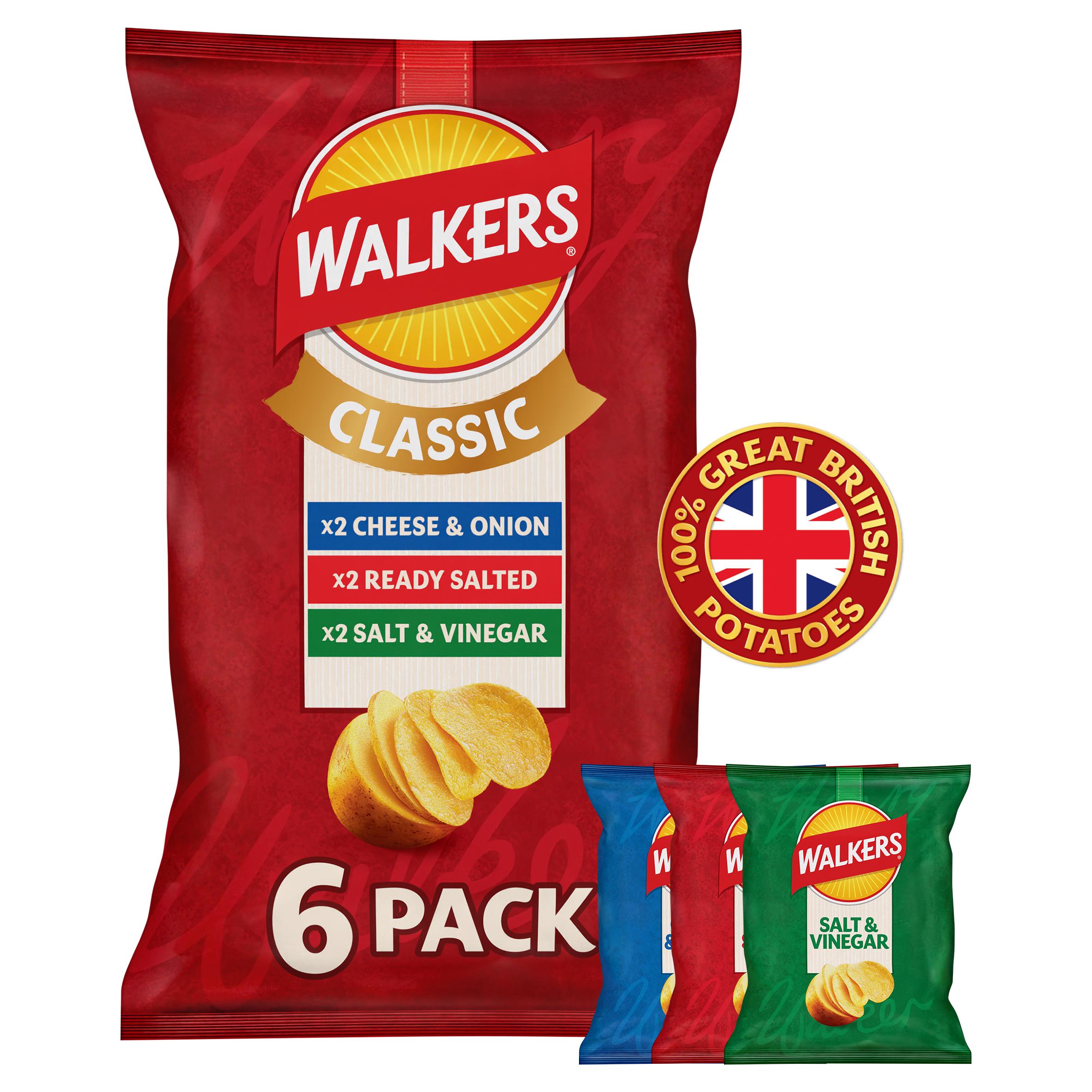 Walkers Classic Variety Multipack Crisps 6x25g thumbnail 3