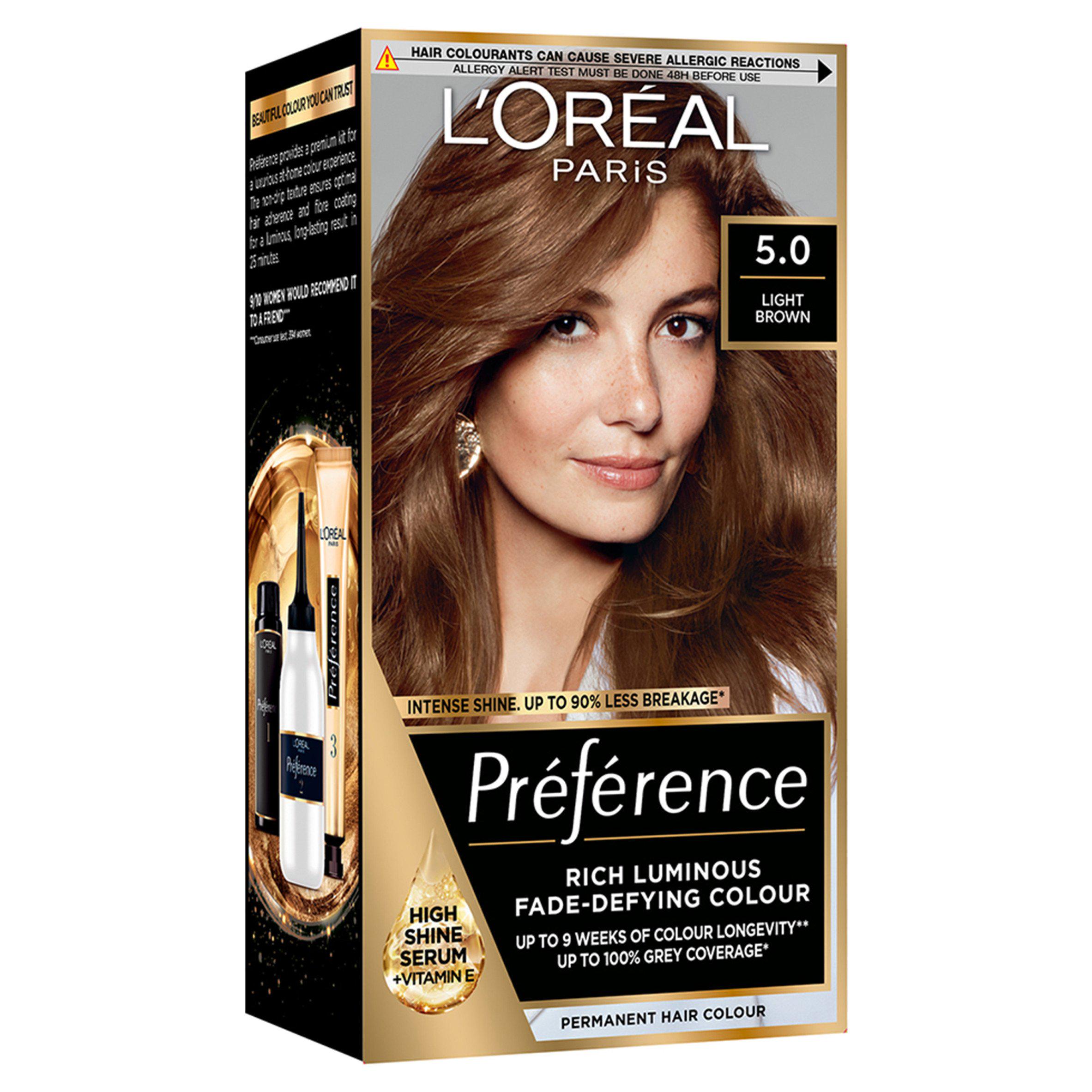 L'Oreal Preference Infinia 5 Palma Natural Light Brown Permanent Hair Dye
