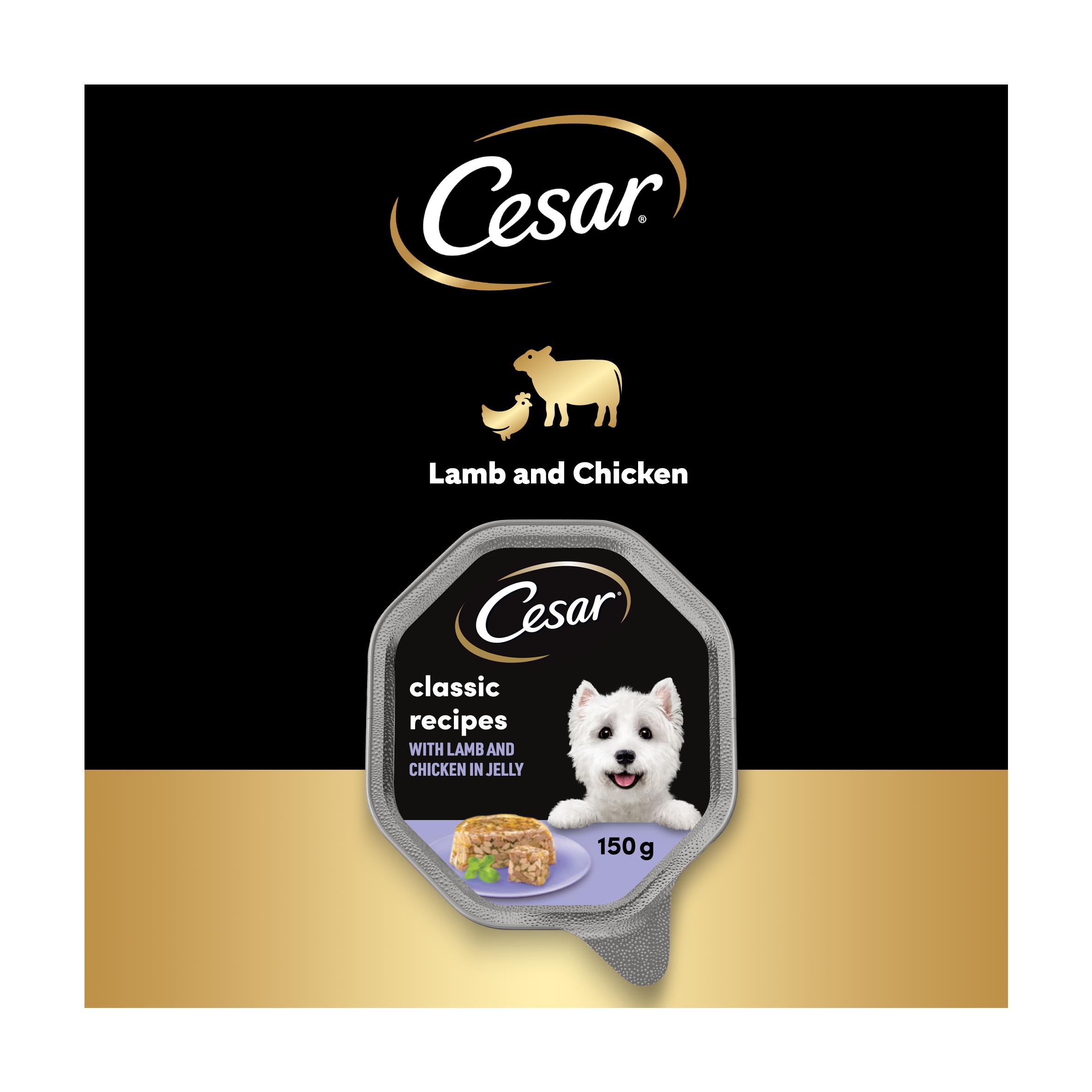 Cesar Classics Terrine Dog Food Tray Lamb & Chicken in Jelly 150g thumbnail 5