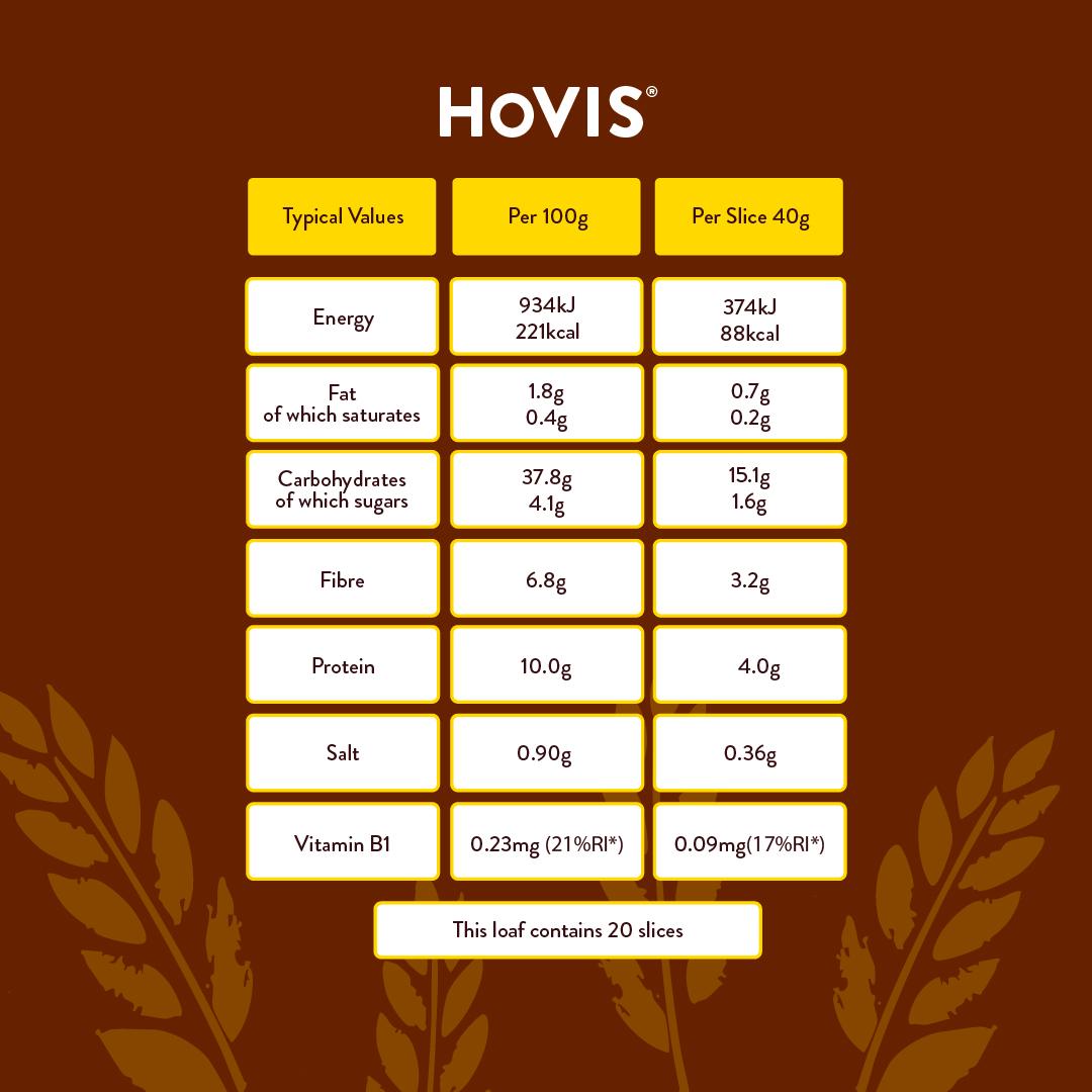 Hovis Medium Sliced Wholemeal Bread 800g thumbnail 5