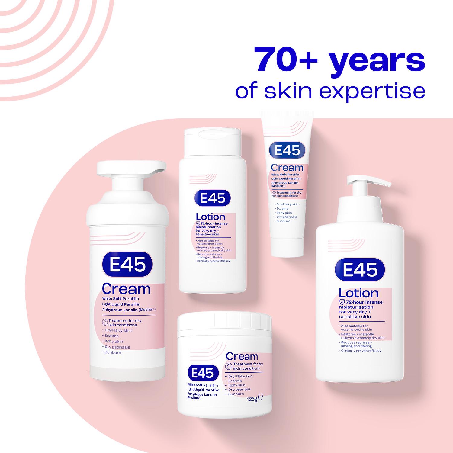 E45 Moisturiser Body Cream for Dry Skin & Eczema 125g thumbnail 3