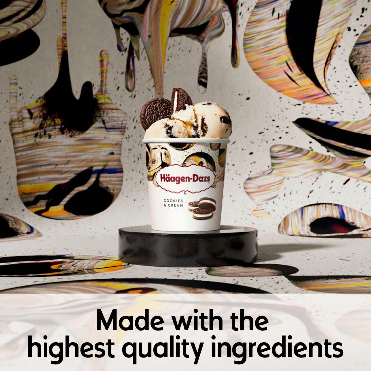 Haagen-Dazs Cookies & Cream Ice Cream Frozen Dessert Tub 460ml thumbnail 2