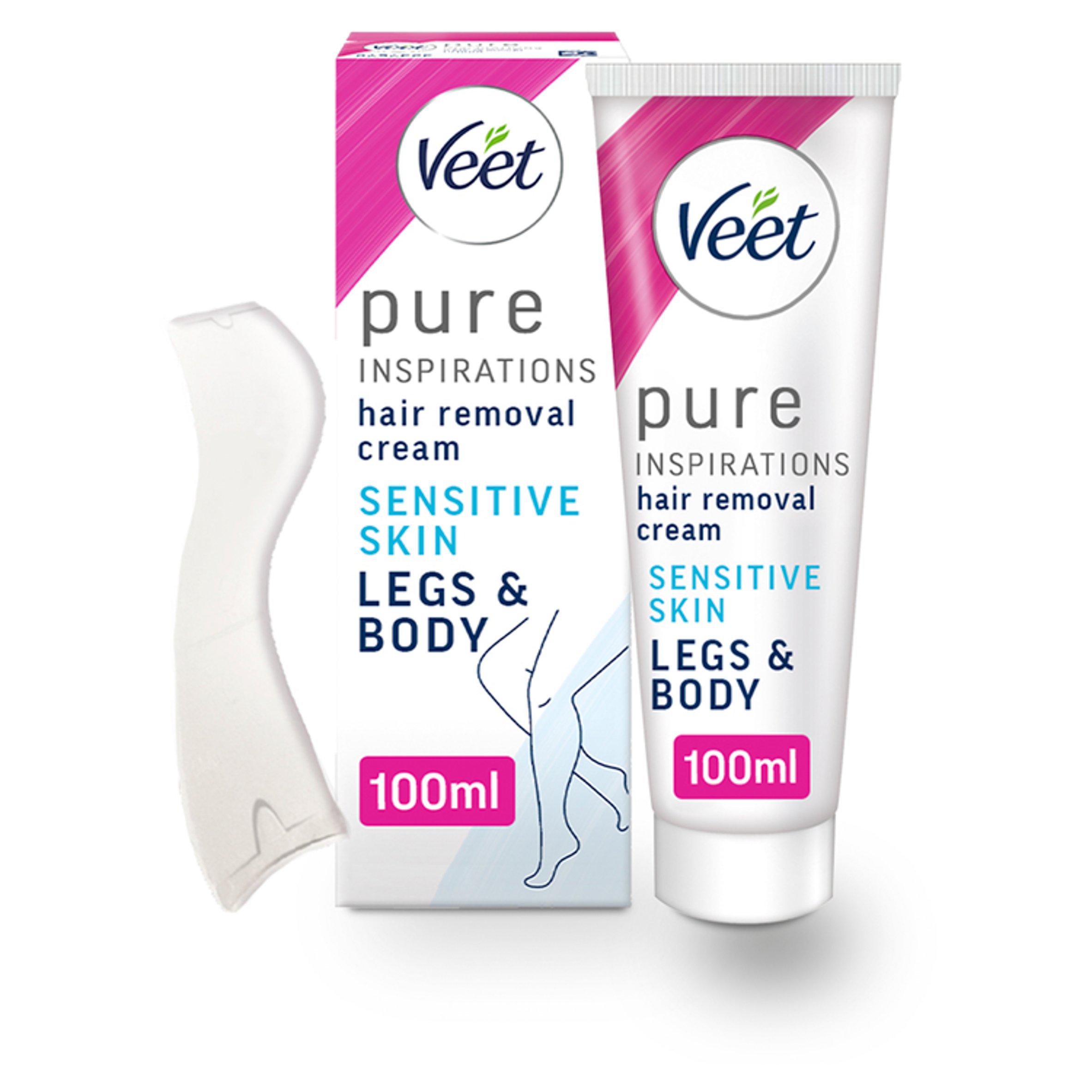 Veet Pure Hair Removal Cream Body & Legs for Sensitive Skin 100ml