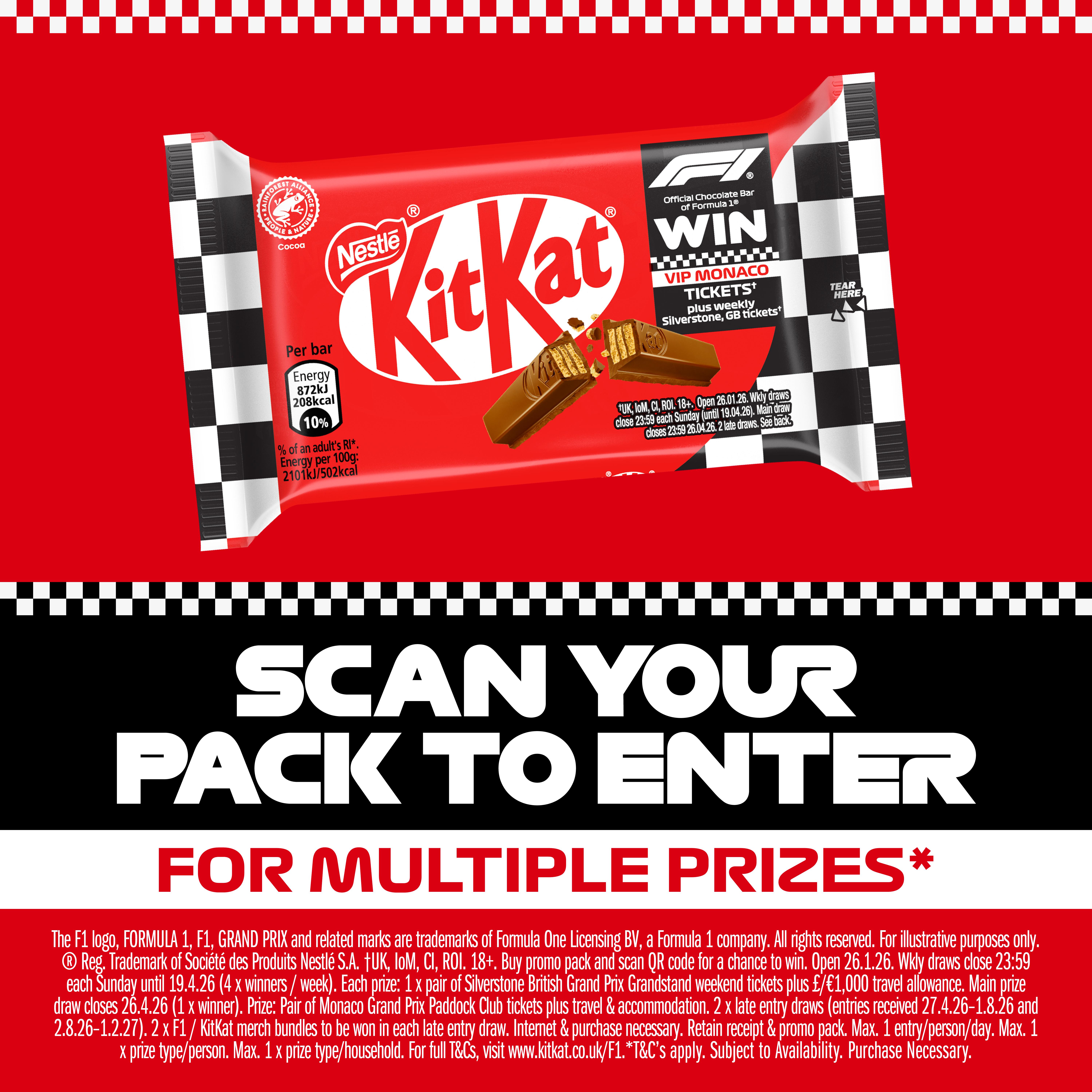 KitKat 4 Finger Milk Chocolate Bar 41.5g thumbnail 3