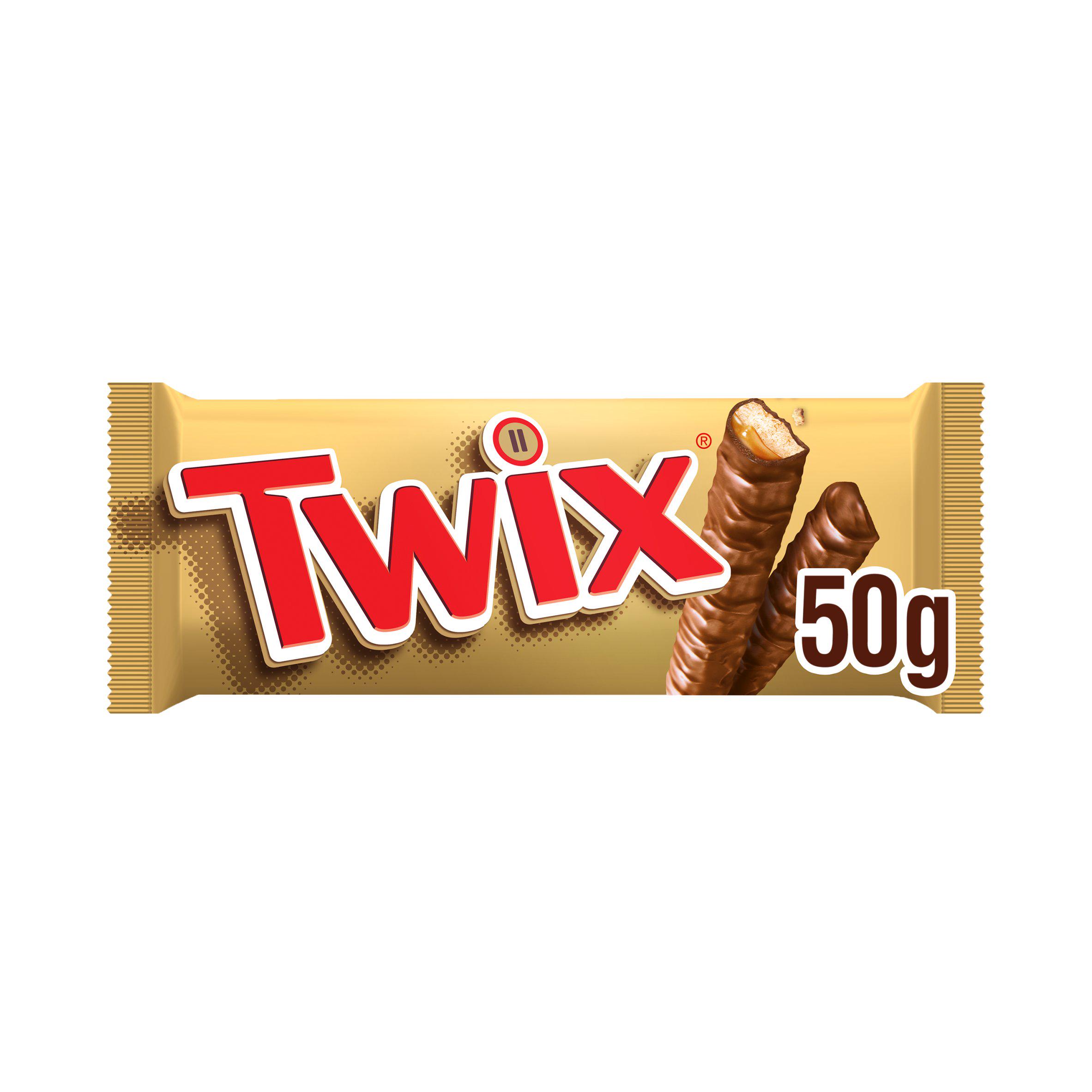 Twix Caramel & Milk Chocolate Fingers Biscuit Snack Bar 50g