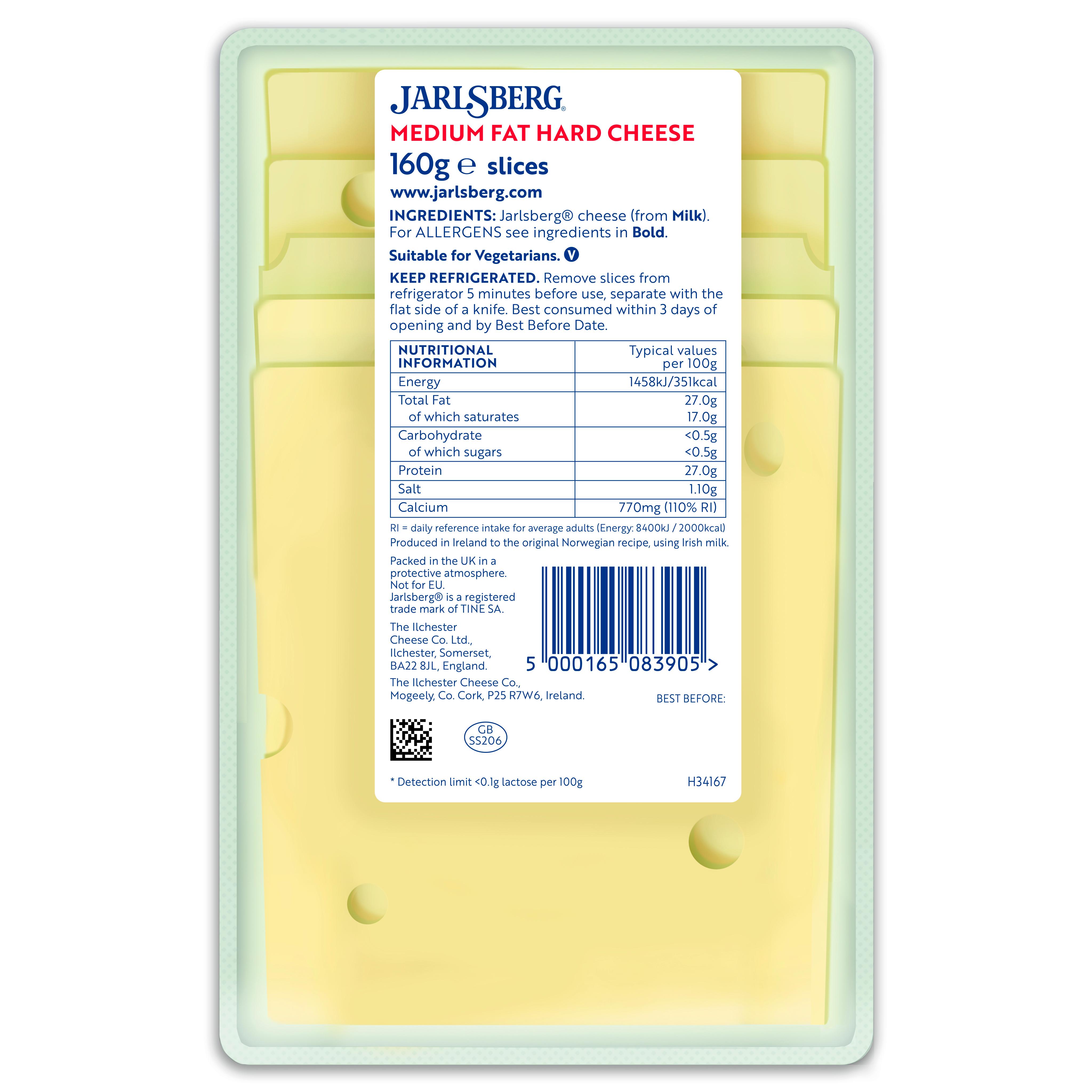 Jarlsberg Cheese Slices 160g thumbnail 3