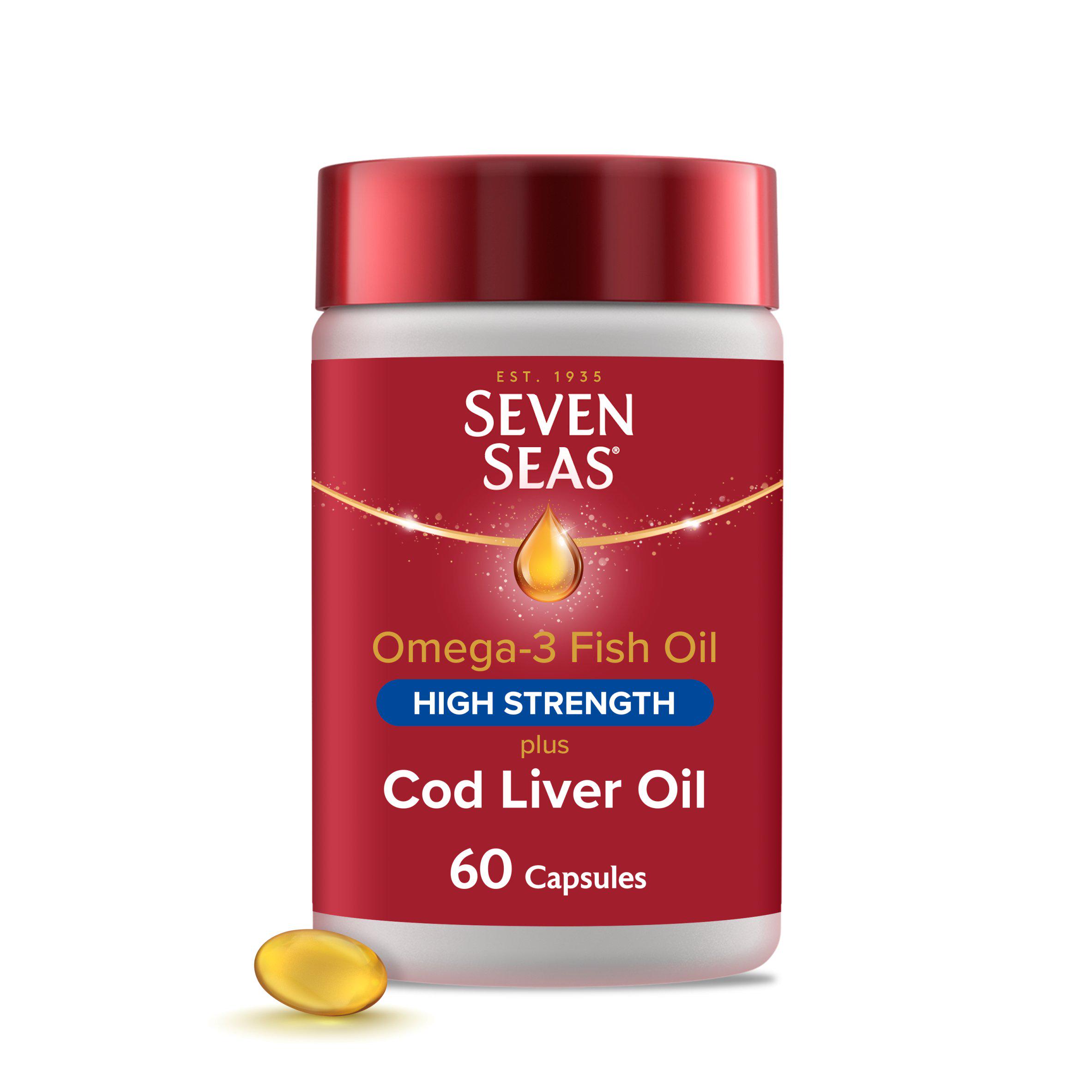 Seven Seas Cod Liver Oil High Strength Omega-3 60 Caps