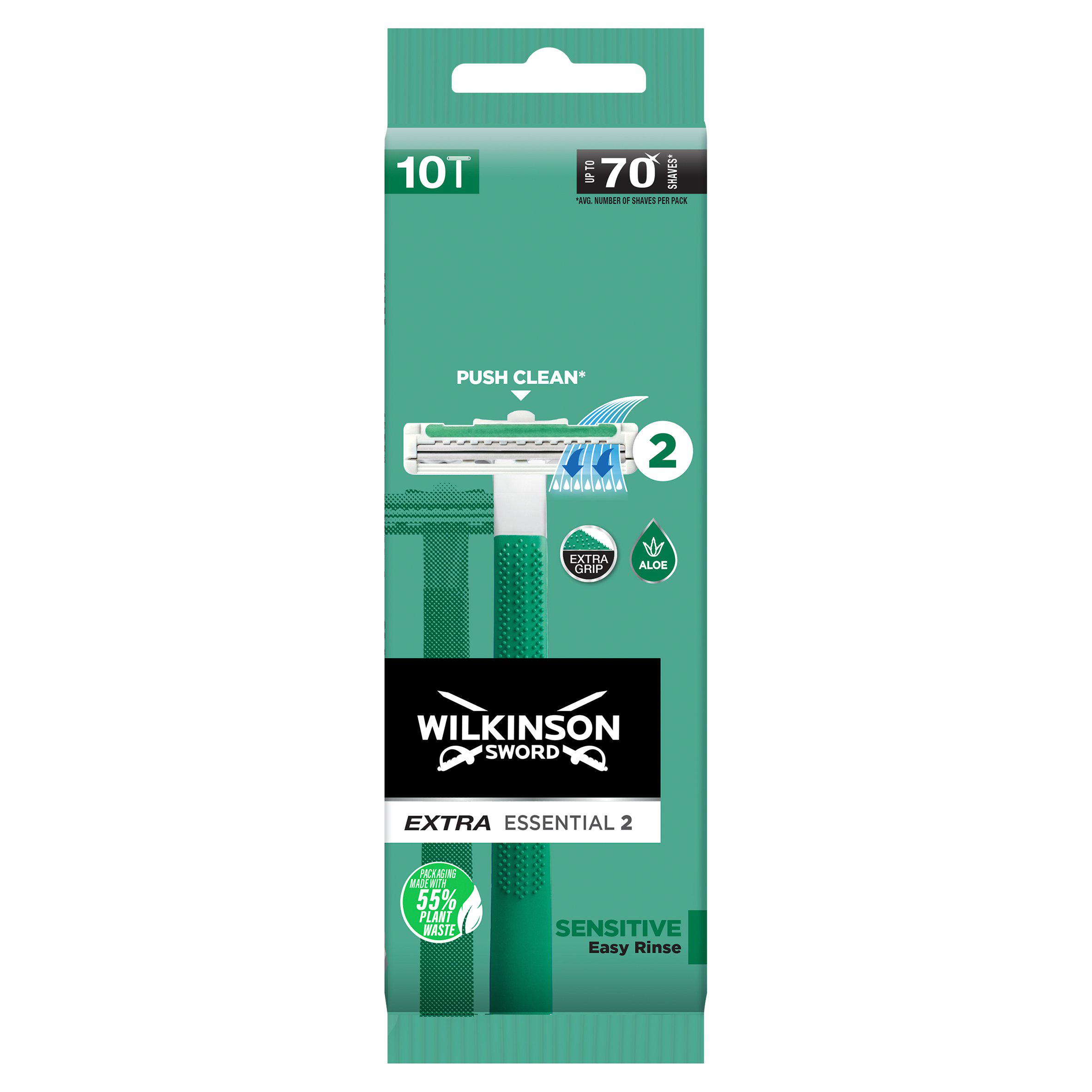 Wilkinson Sword Essentials 2 Sensitive Men's Disposable Razors x10