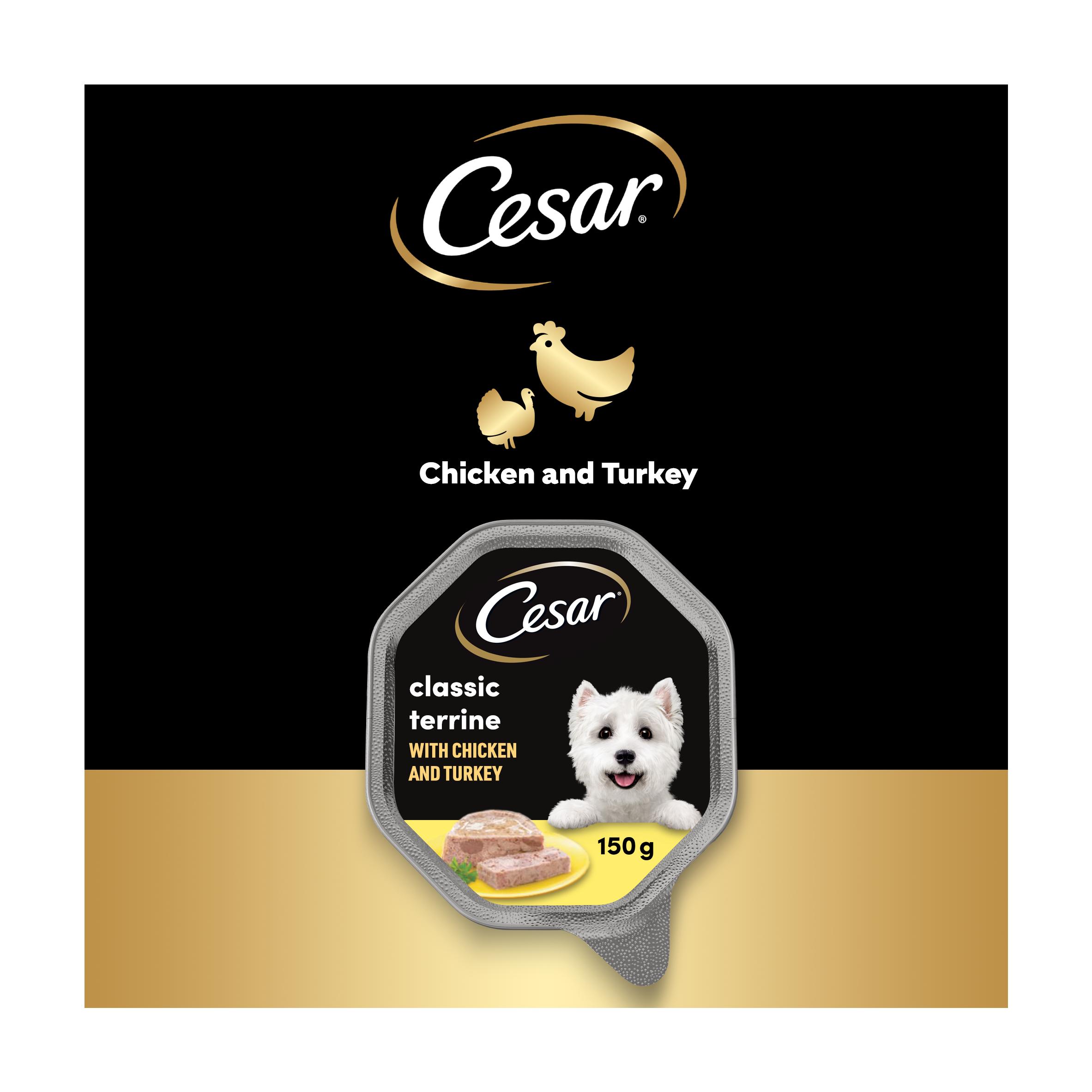 Cesar Classic Terrine Dog Food Tray Chicken & Turkey in Loaf 150g thumbnail 5