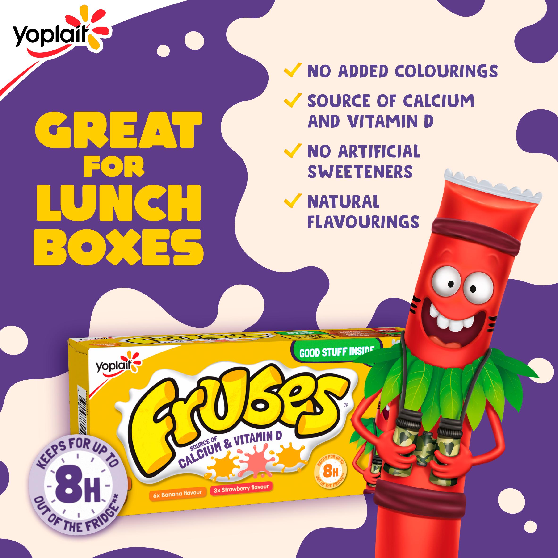 Frubes Kids Strawberry, Red Berry & Peach Yoghurt Tubes 9x37g thumbnail 3