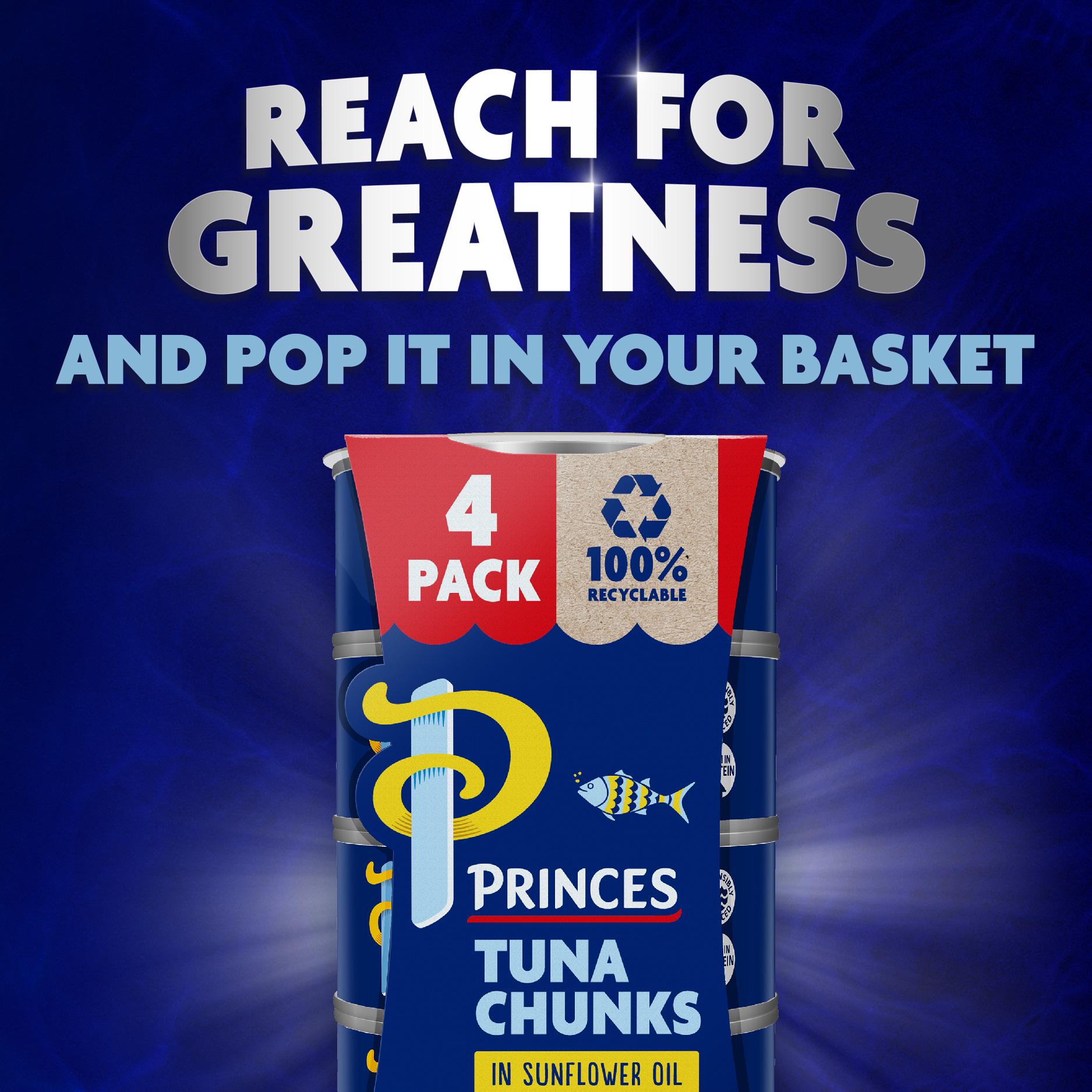 Princes Tuna Chunks in Sunflower Oil 4x145g thumbnail 2