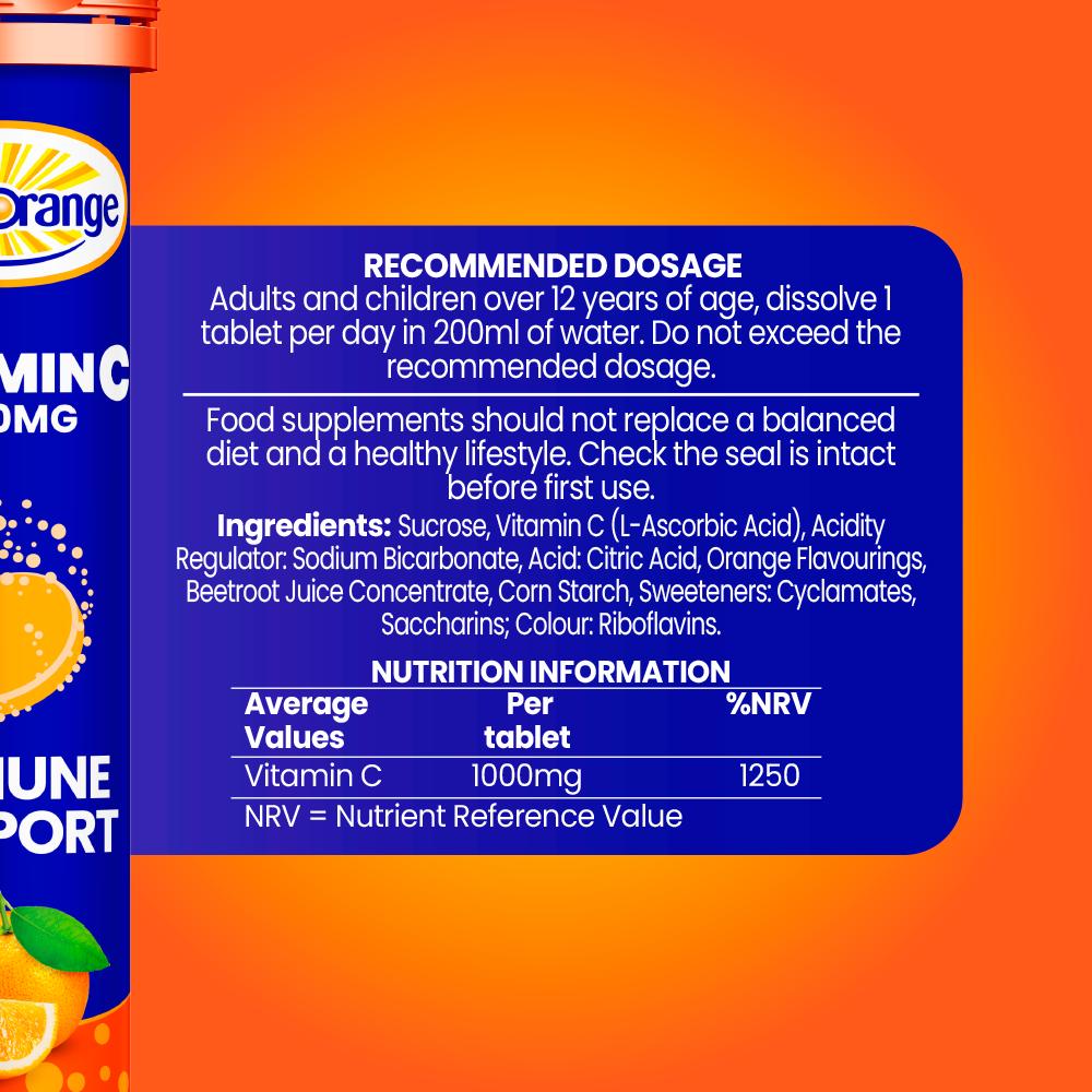 Haliborange Vitamin C Tablets, Effervescent, Ruby Red Orange x20 thumbnail 3