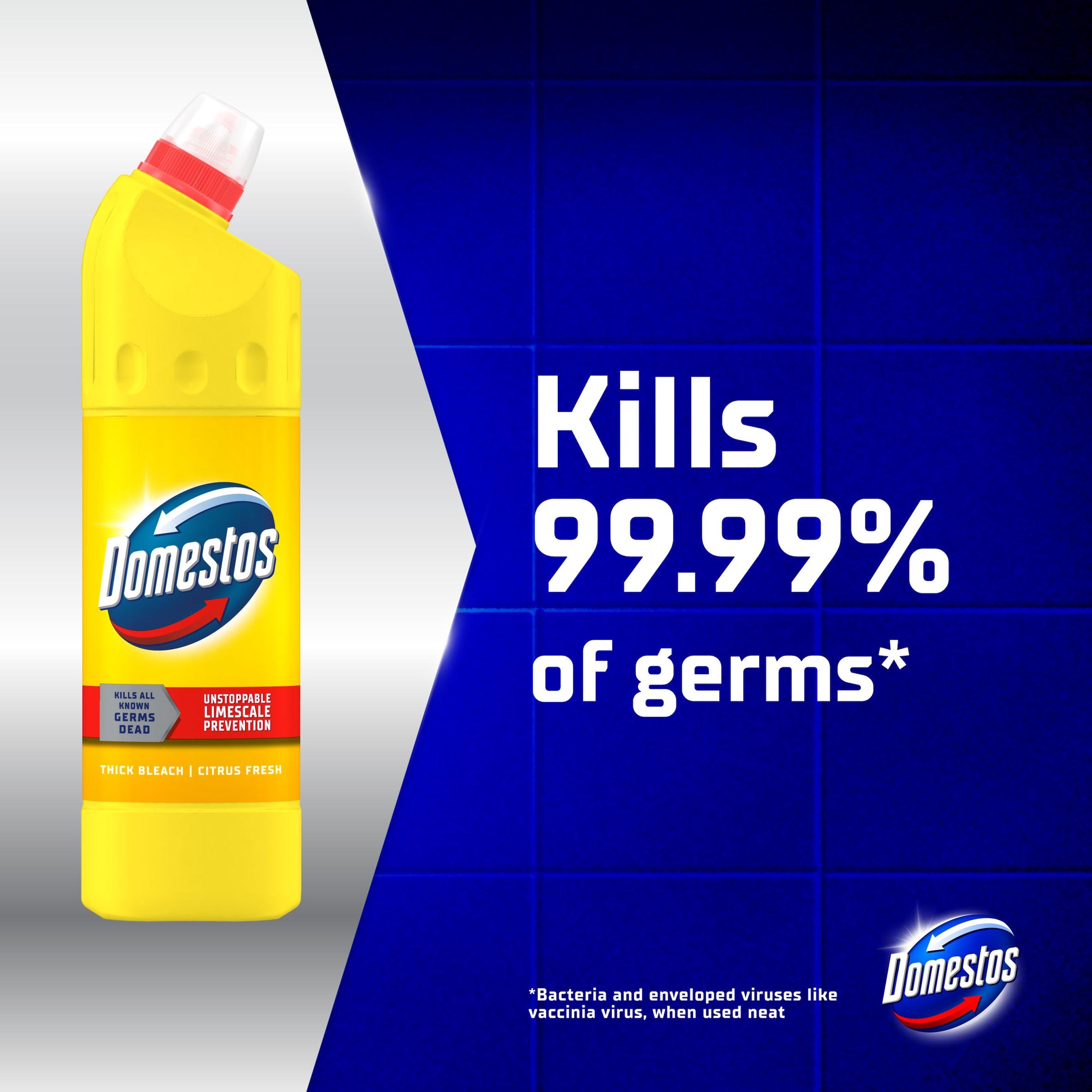 Domestos Citrus Fresh Thick Bleach Toilet & Multipurpose Cleaner 750ml thumbnail 2