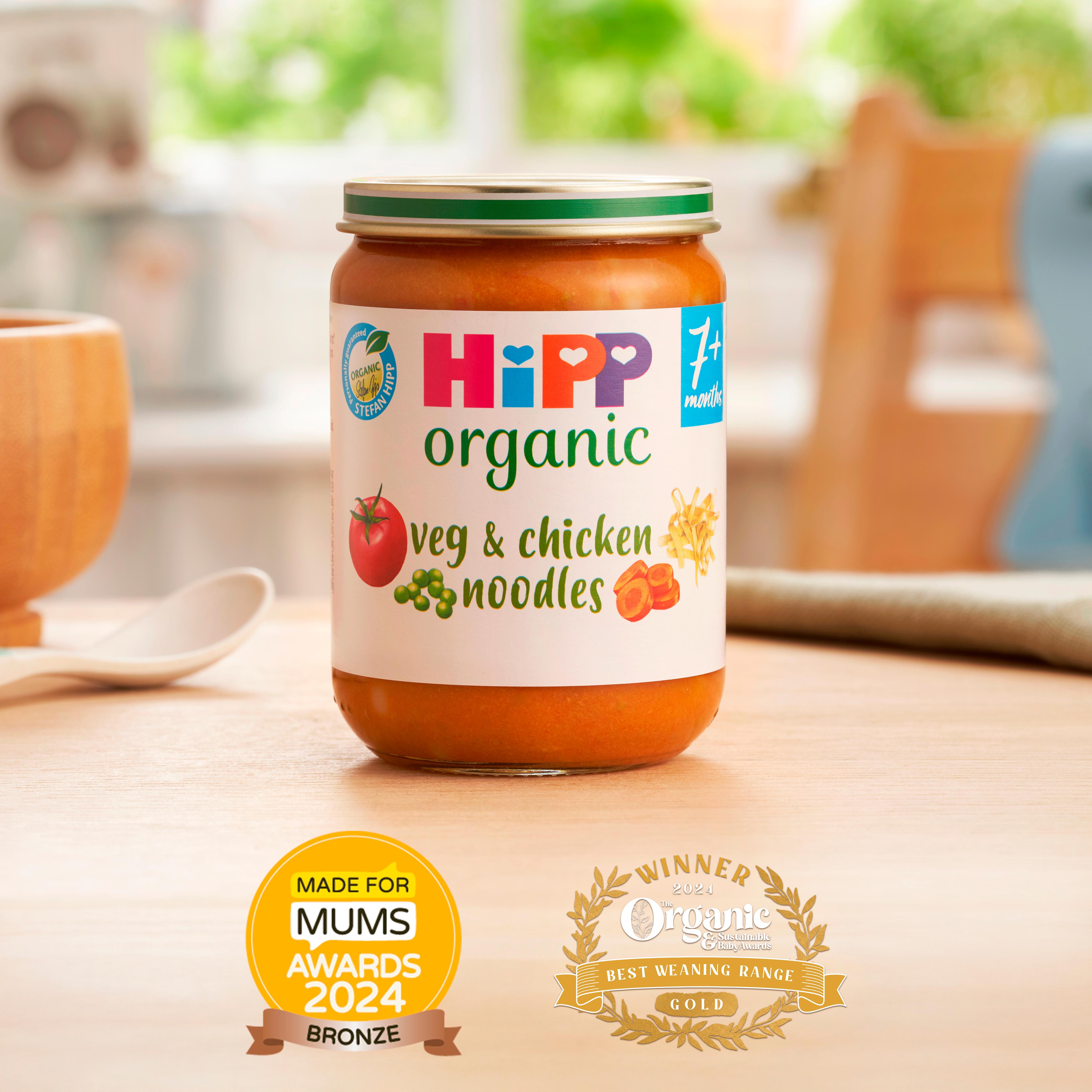 HiPP Organic Veg & Chicken Noodles Baby Food Jar 7+ Months 190g thumbnail 2