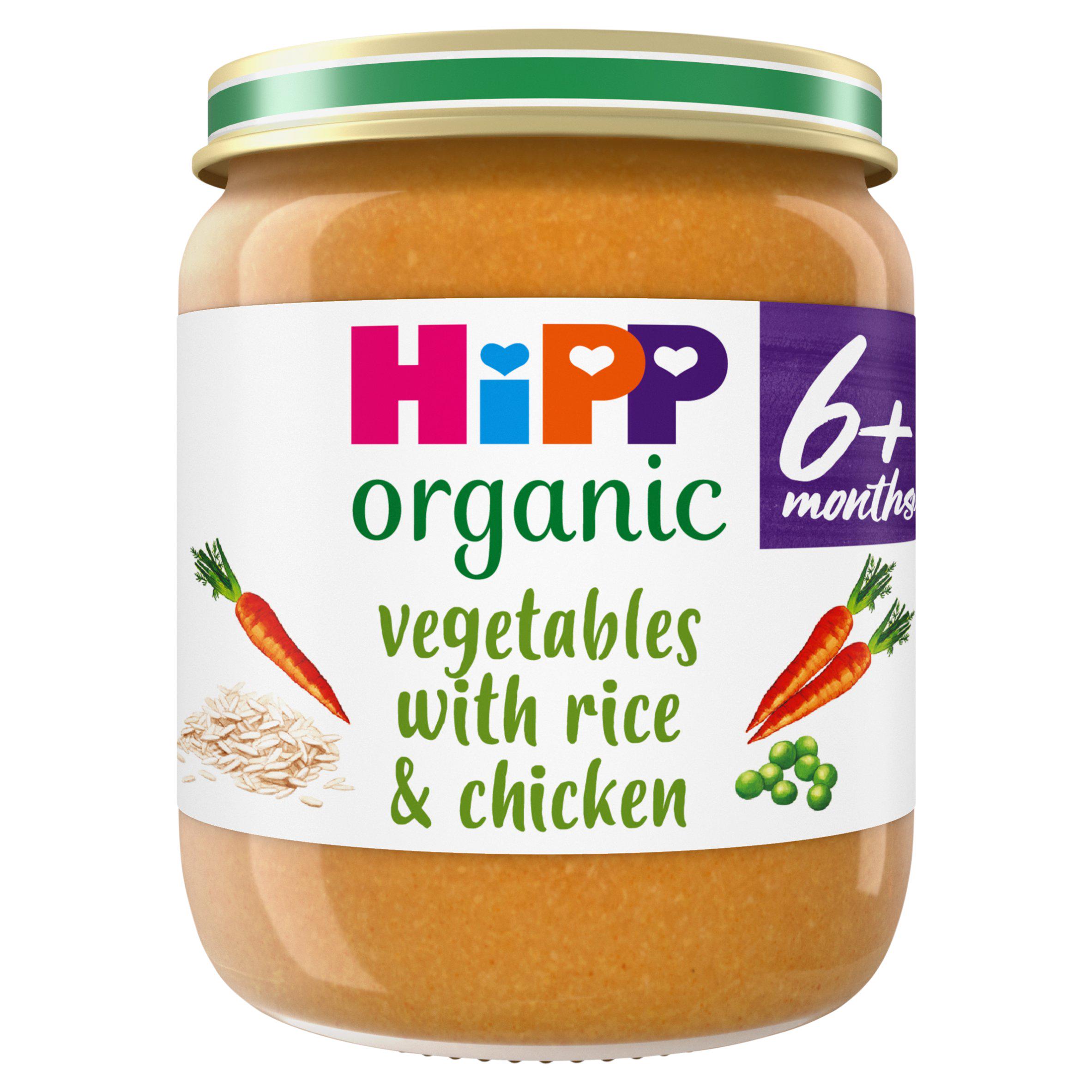 HiPP Organic Vegetables with Rice & Chicken Baby Food Jar 6+months