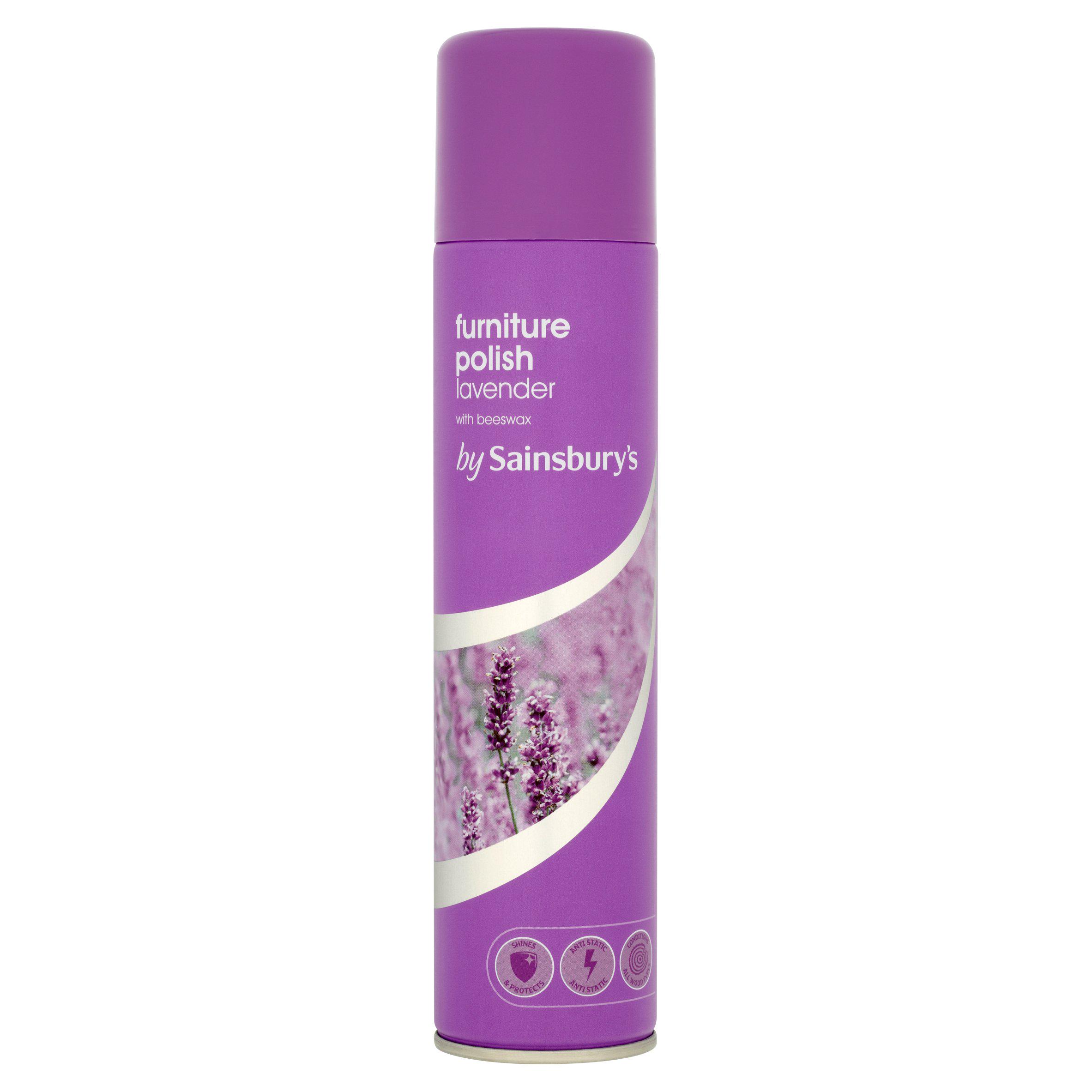 Sainsbury's Furniture Polish with Beeswax, Lavender 300ml