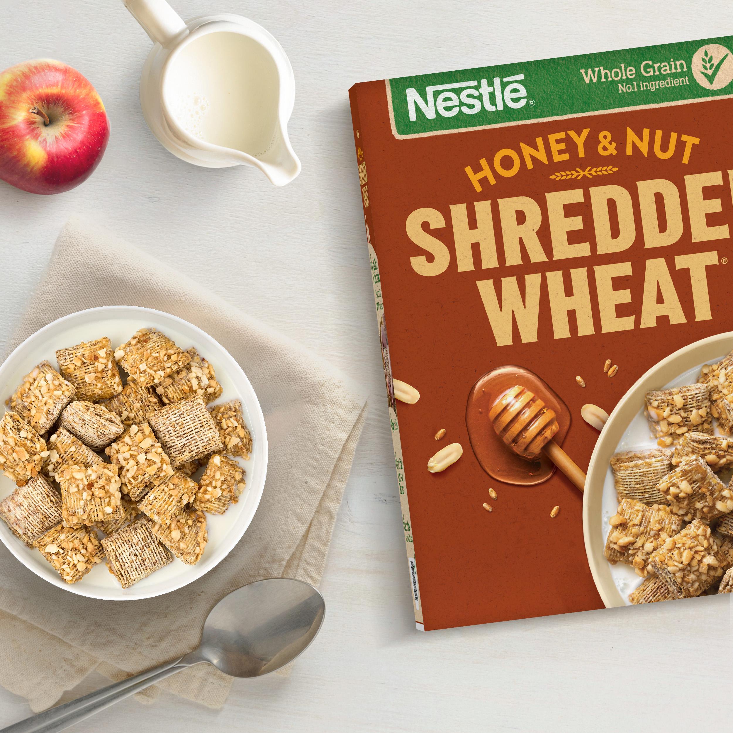 Nestle Shredded Wheat Bitesize Honey & Nut Cereal 500g thumbnail 2