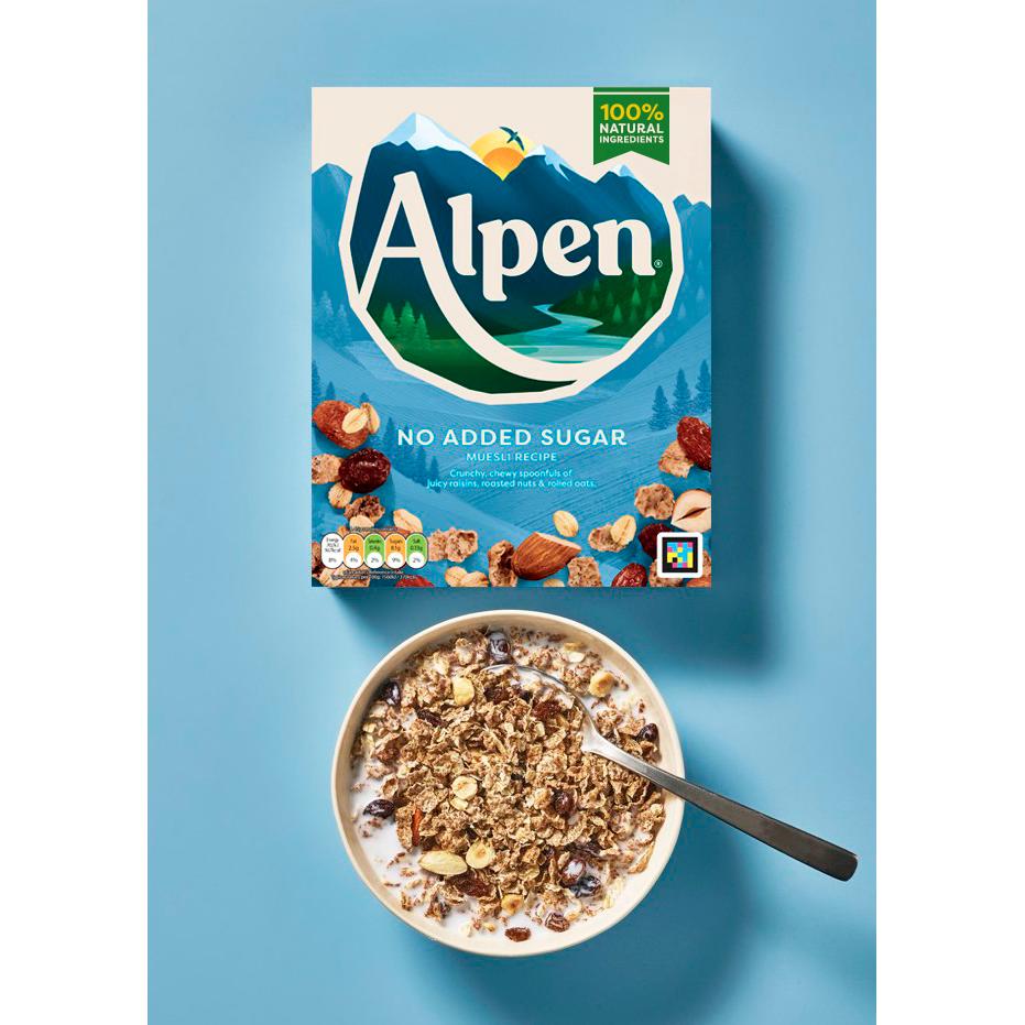 Alpen No Added Sugar Muesli Breakfast Cereal 550g thumbnail 3
