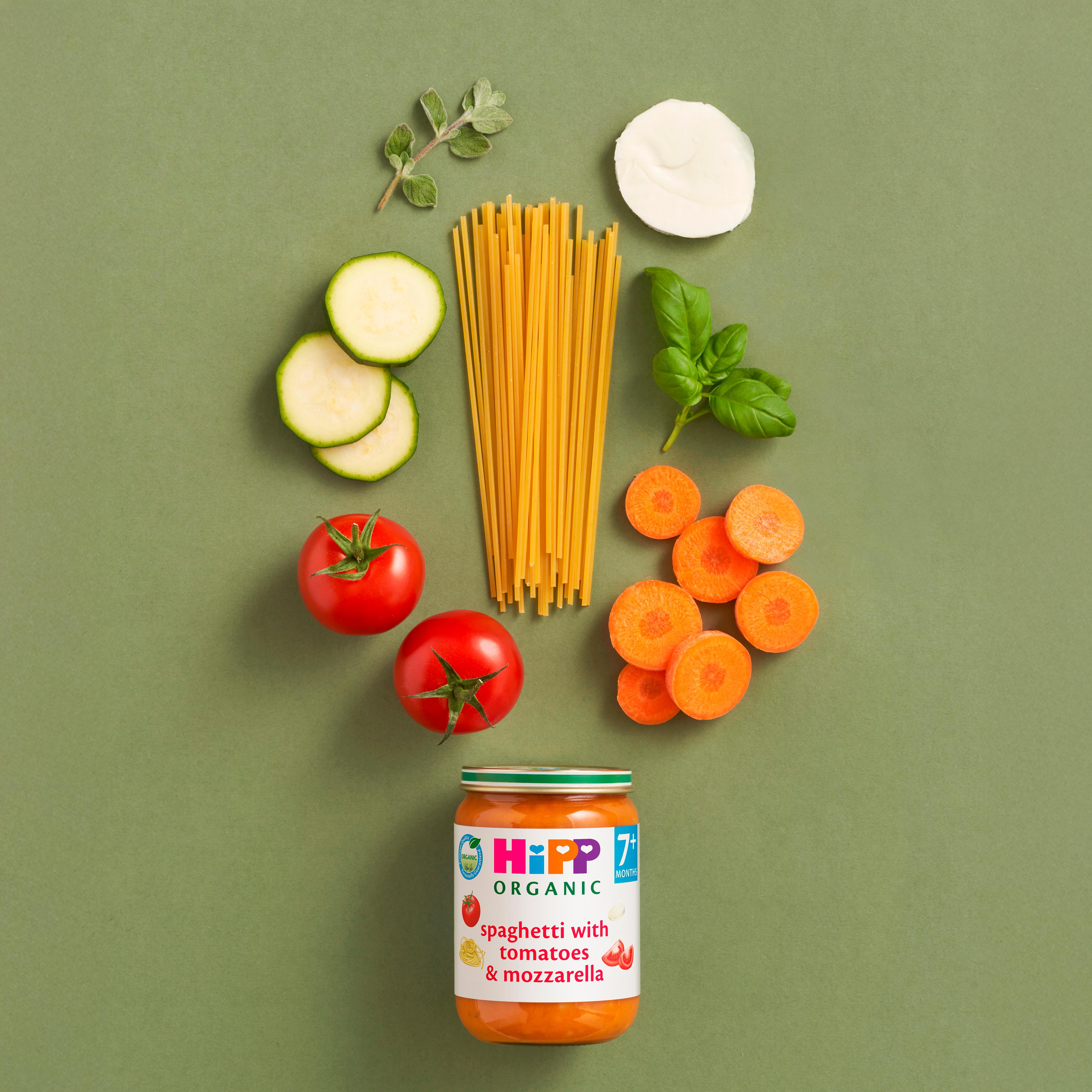 HiPP Organic Spaghetti with Tomatoes & Mozzarella Baby Food Jar 7+ Months 190g thumbnail 3