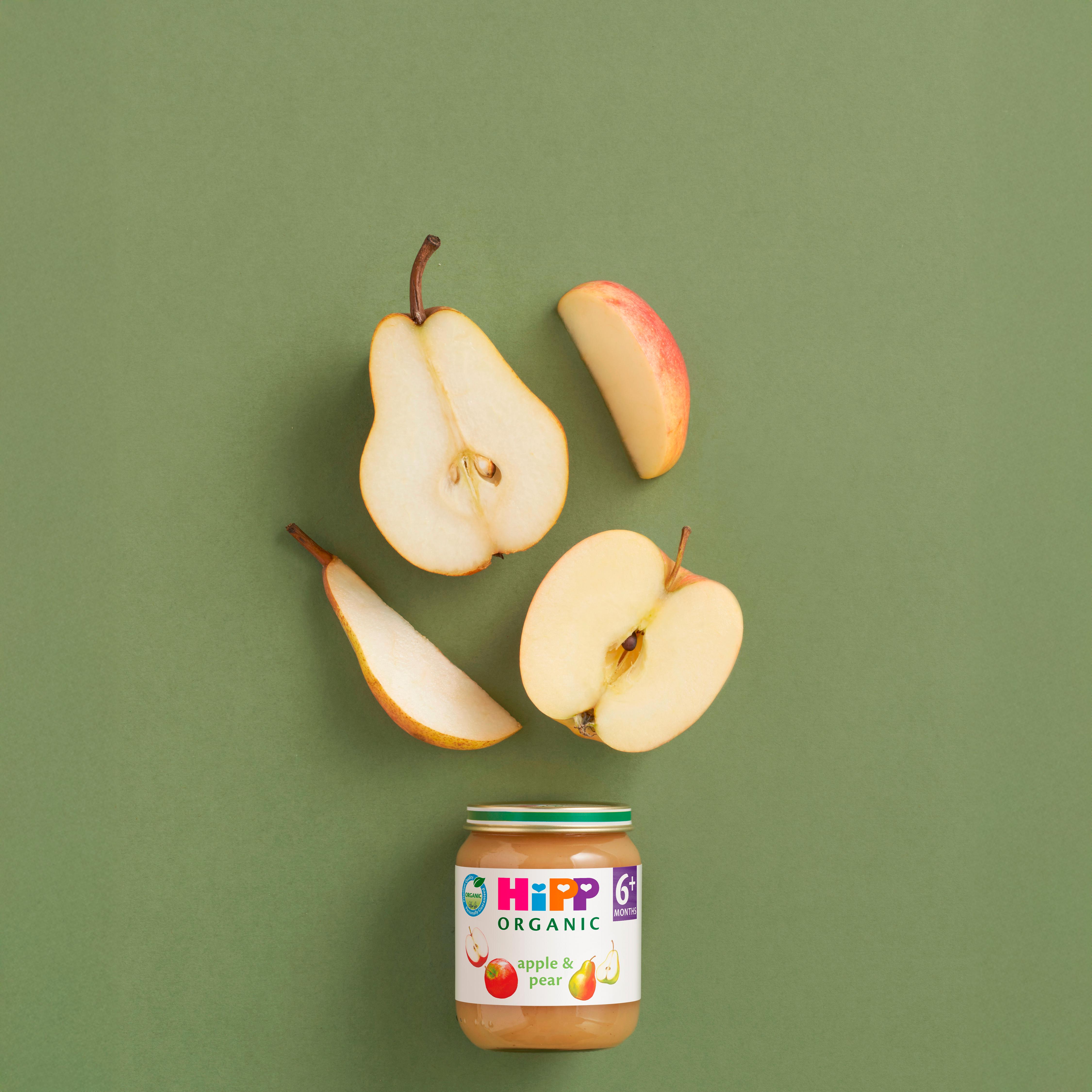 HiPP Organic Apple & Pear Baby Food Jar 6+ Months 125g thumbnail 3