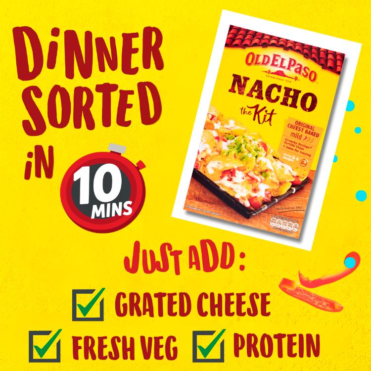 Old El Paso Mexican Original Cheesy Baked Nacho Kit 505g thumbnail 2