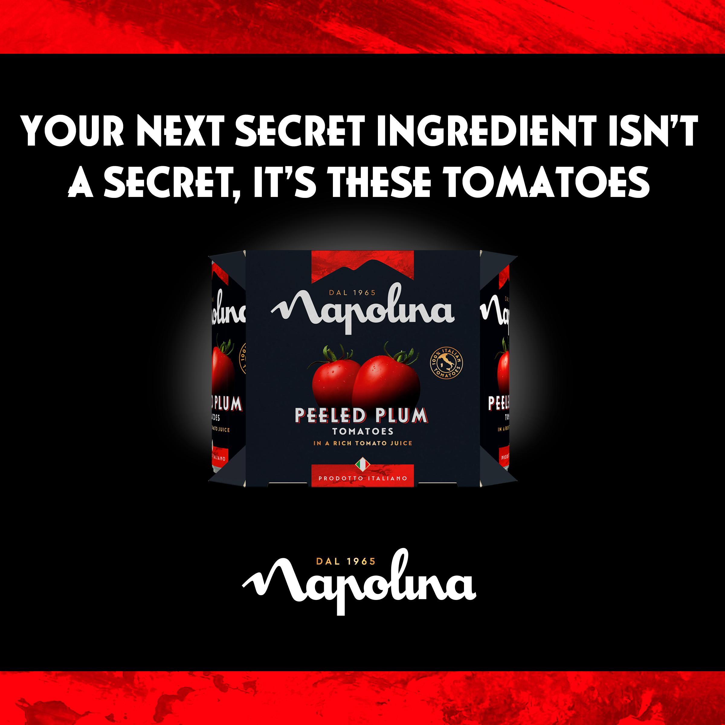 Napolina Peeled Plum Tomatoes 4x400g thumbnail 2