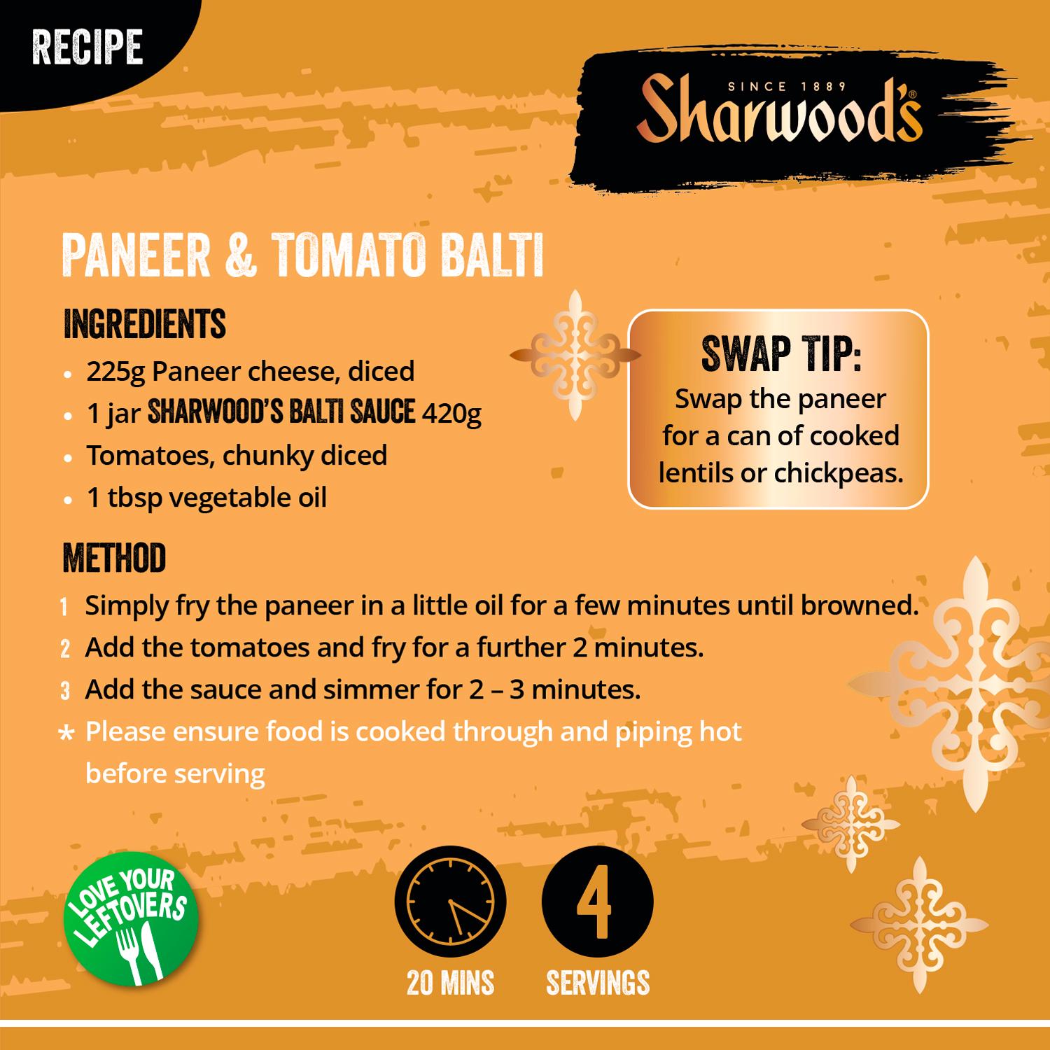 Sharwood's Cooking Sauce Balti 420g thumbnail 3