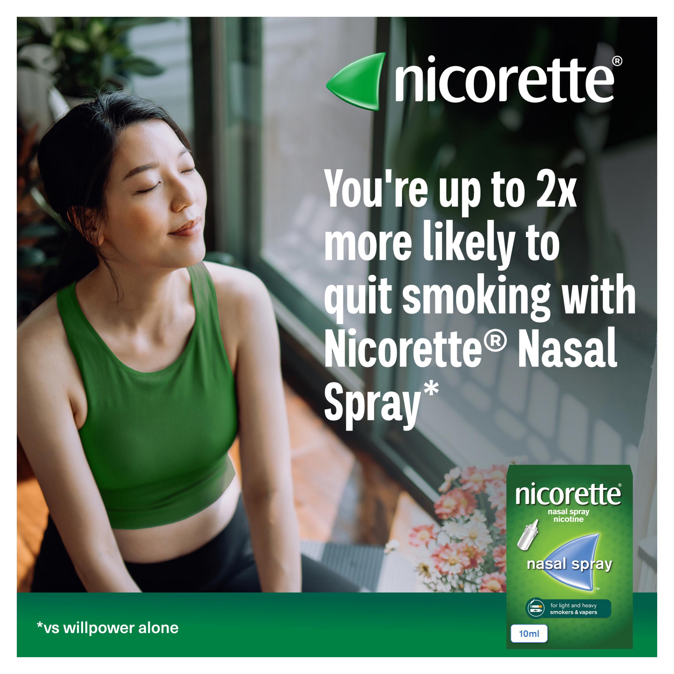 Nicorette Nasal Spray Quit Smoking Aid 10ml thumbnail 2