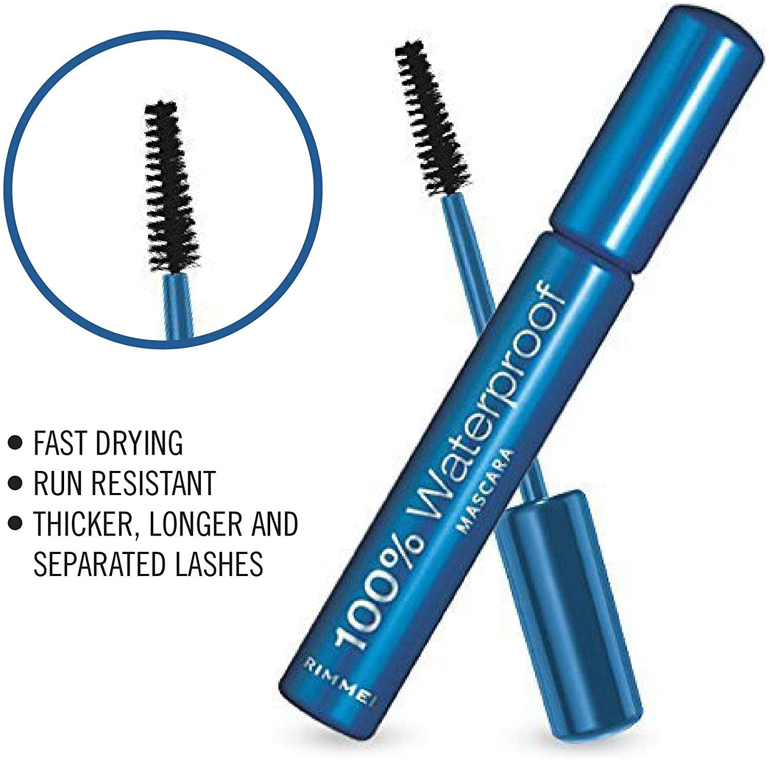 Rimmel 100% Waterproof Mascara Black thumbnail 3