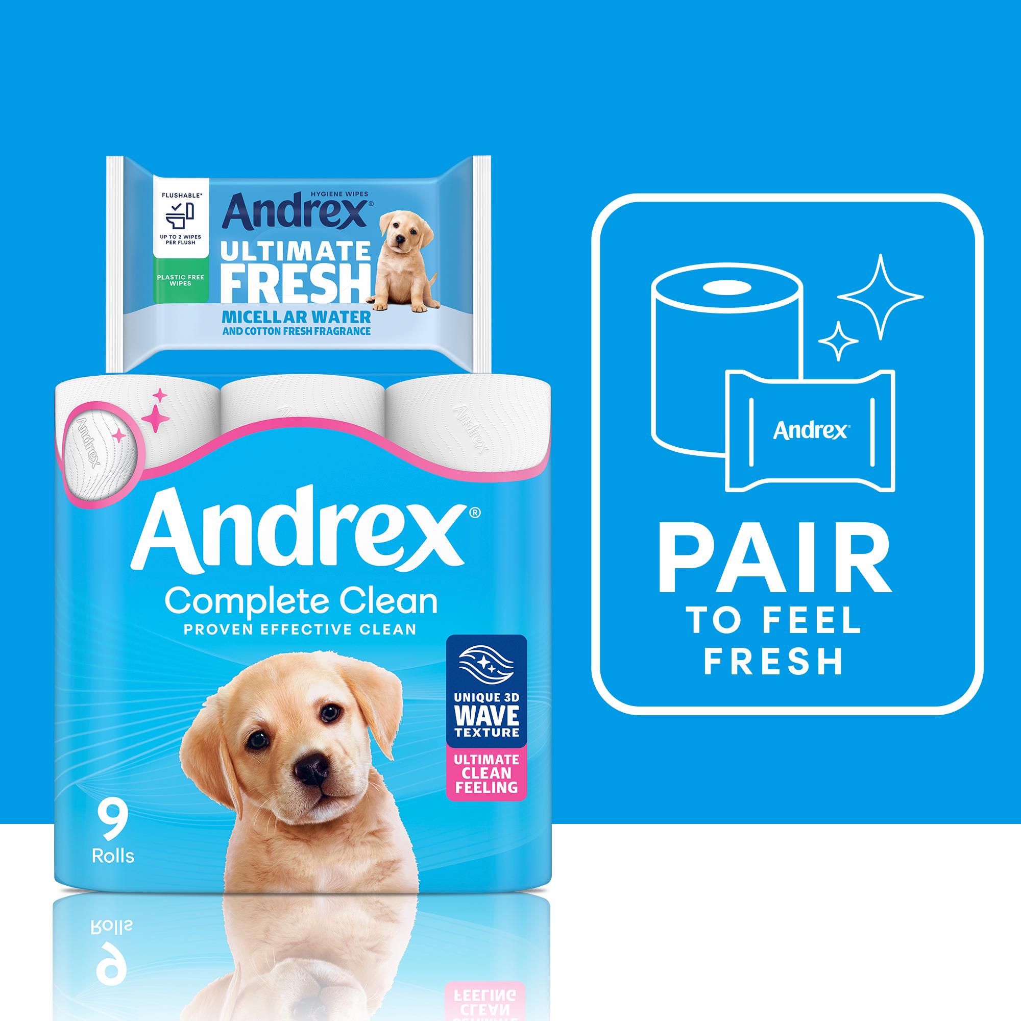 Andrex Complete Clean Toilet Rolls x4 thumbnail 2