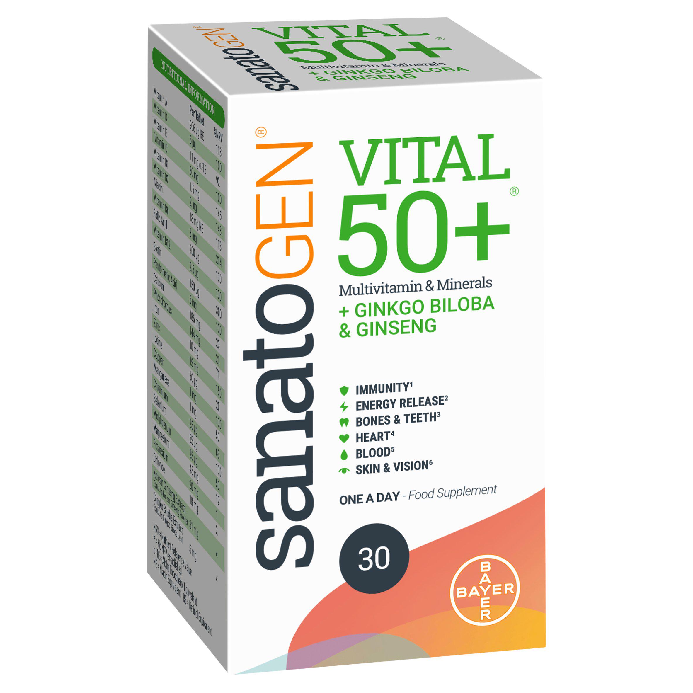 Sanatogen Vital +50 Multivitamins 30 Tablets