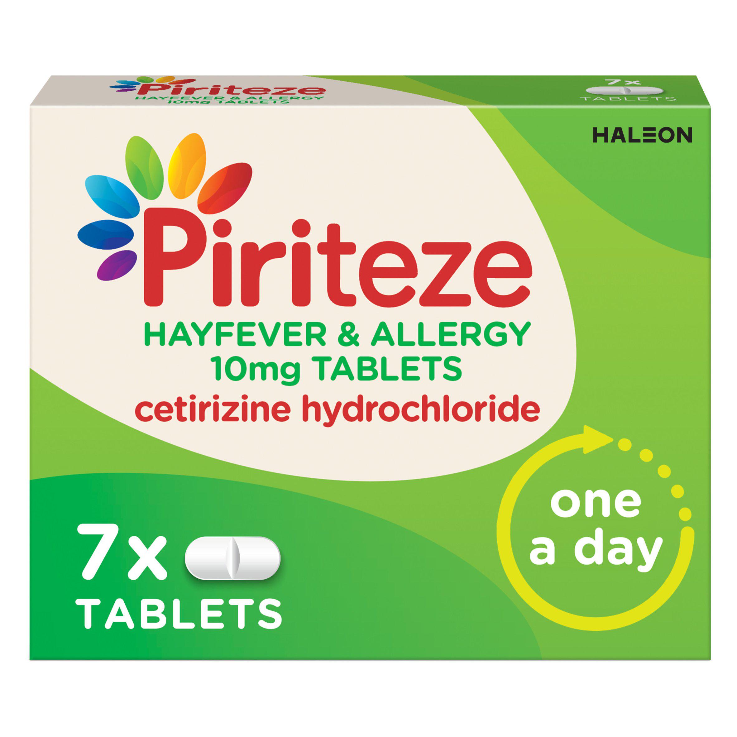 Piriteze Hayfever & Allergy Relief Antihistamine Cetirizine