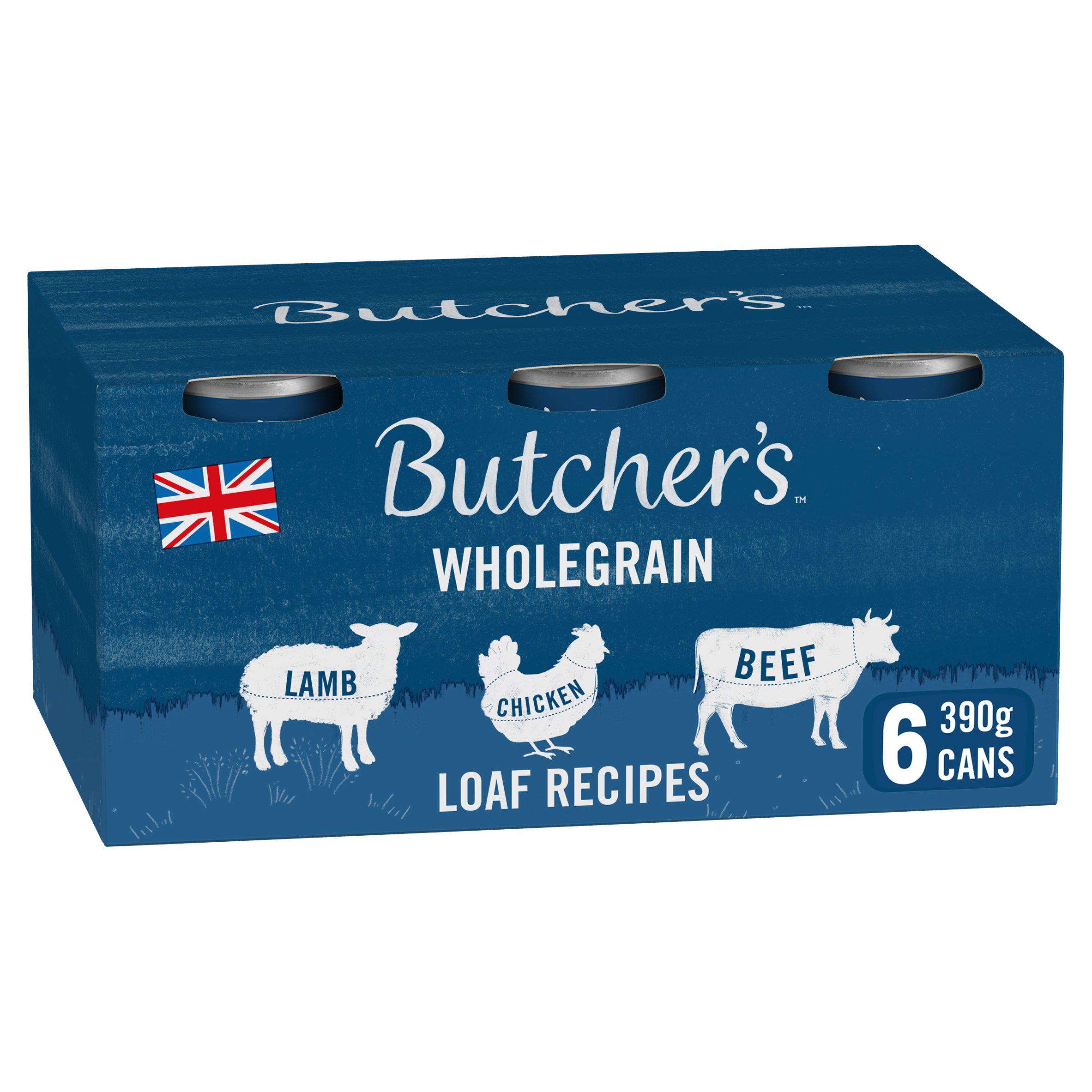 Butcher's Loaf Recipes Wet Dog Food Tins 6 x 390g