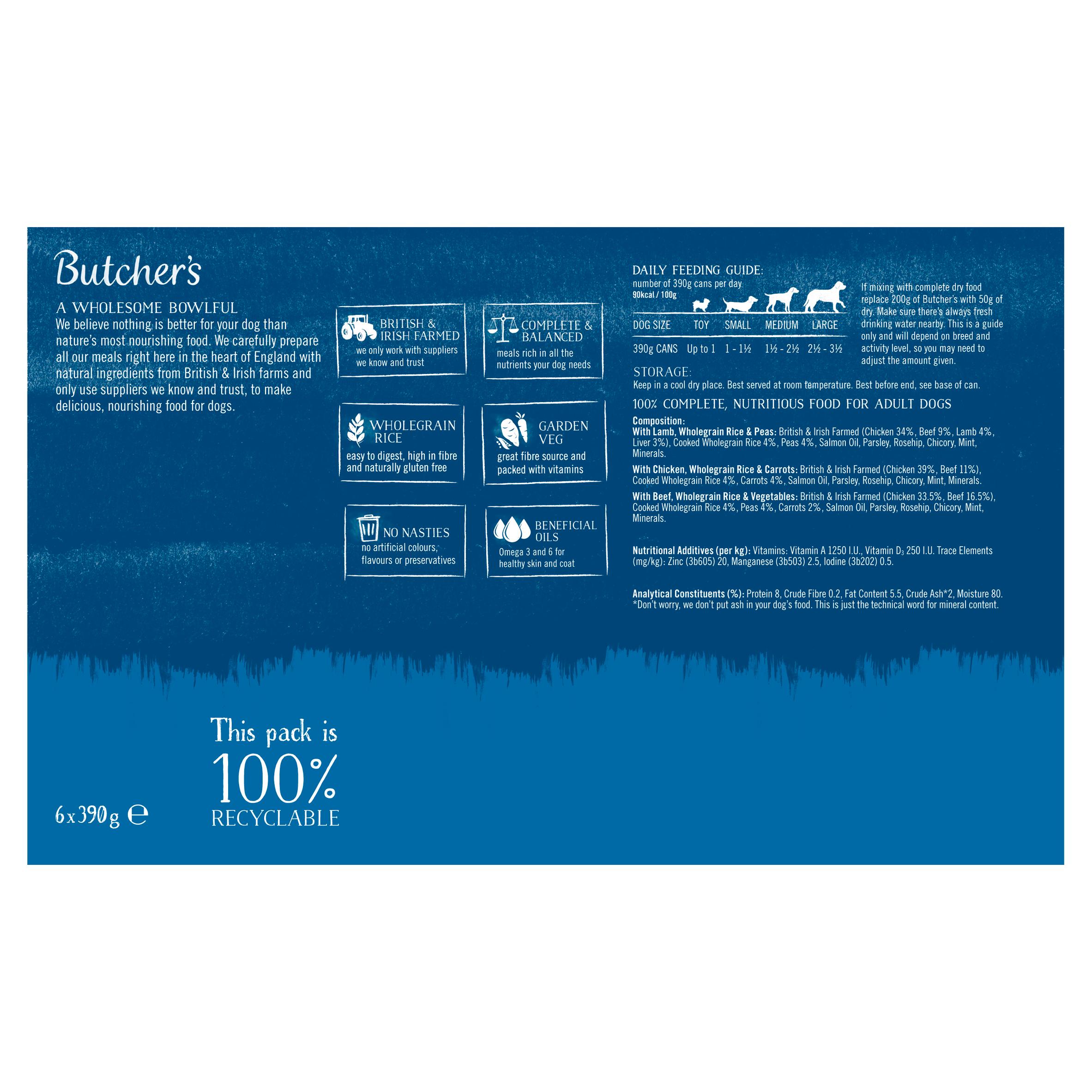 Butcher's Loaf Recipes Wet Dog Food Tins 6 x 390g thumbnail 2
