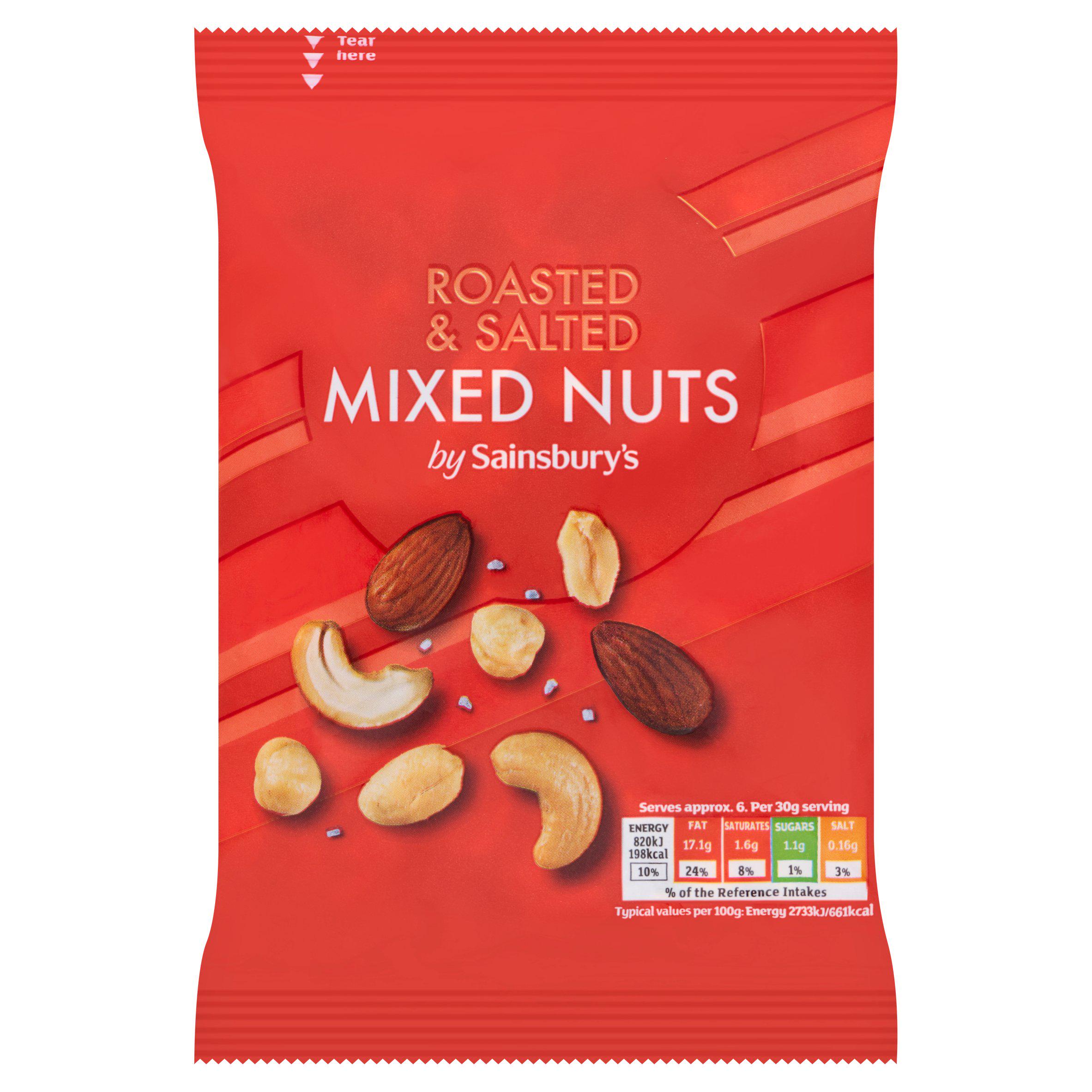 Sainsbury's Roasted & Salted Mixed Nuts 200g